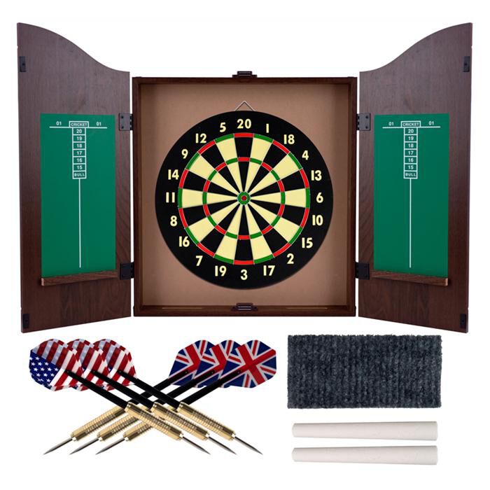 Timberlake Dartboard Cabinet Set in Walnut, , large