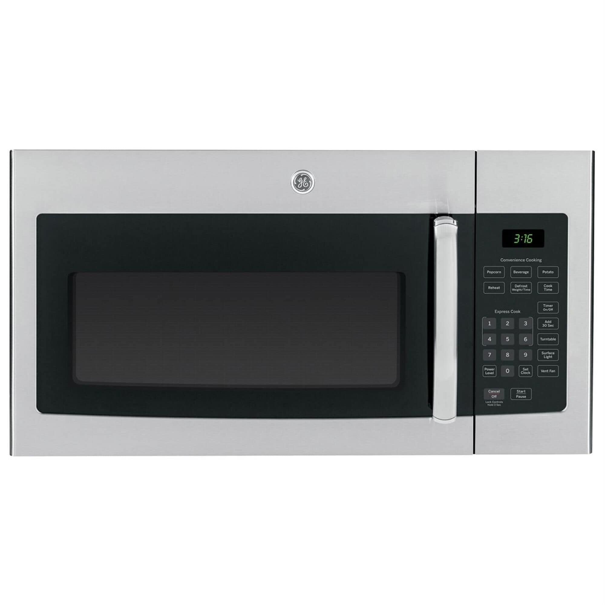 GE Appliances 1.6 Cu. Ft. Over-the-Range Microwave with 1000 Watts in Stainless Steel, , large