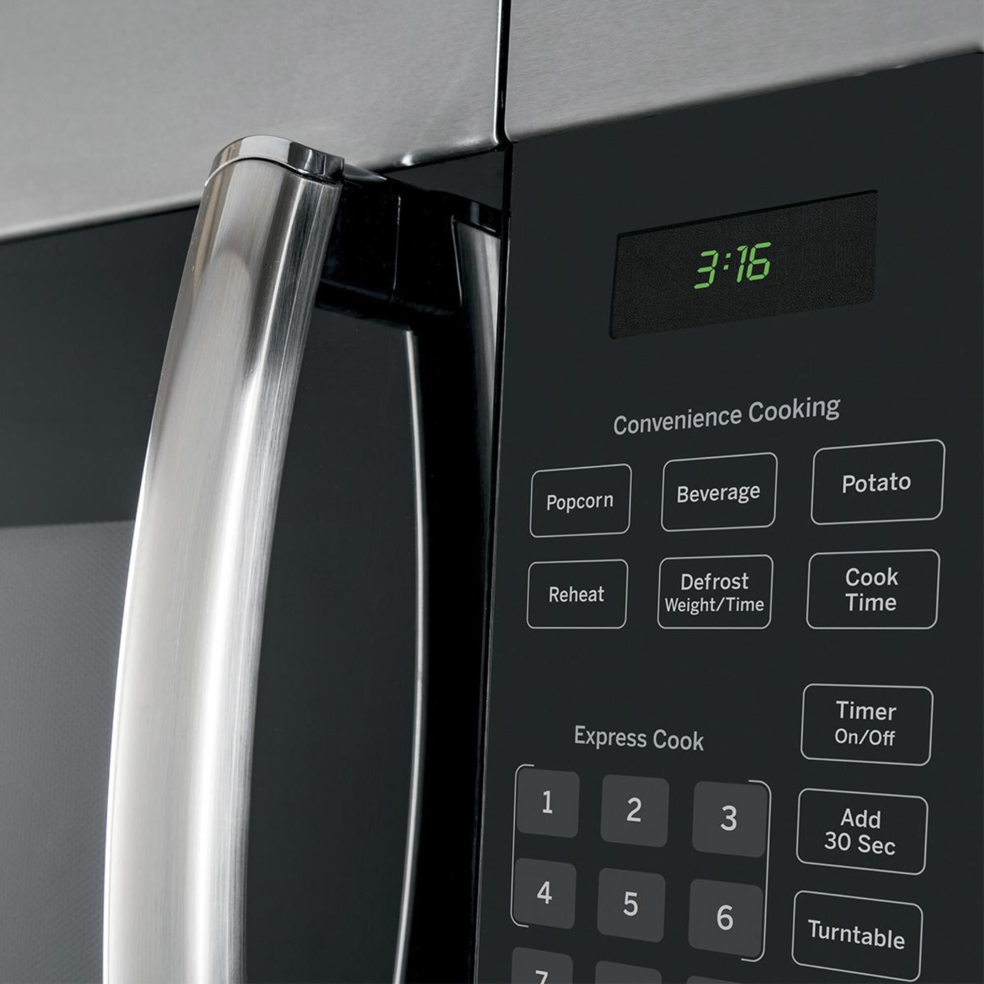 GE Appliances 1.6 Cu. Ft. Over-the-Range Microwave with 1000 Watts in Stainless Steel, , large