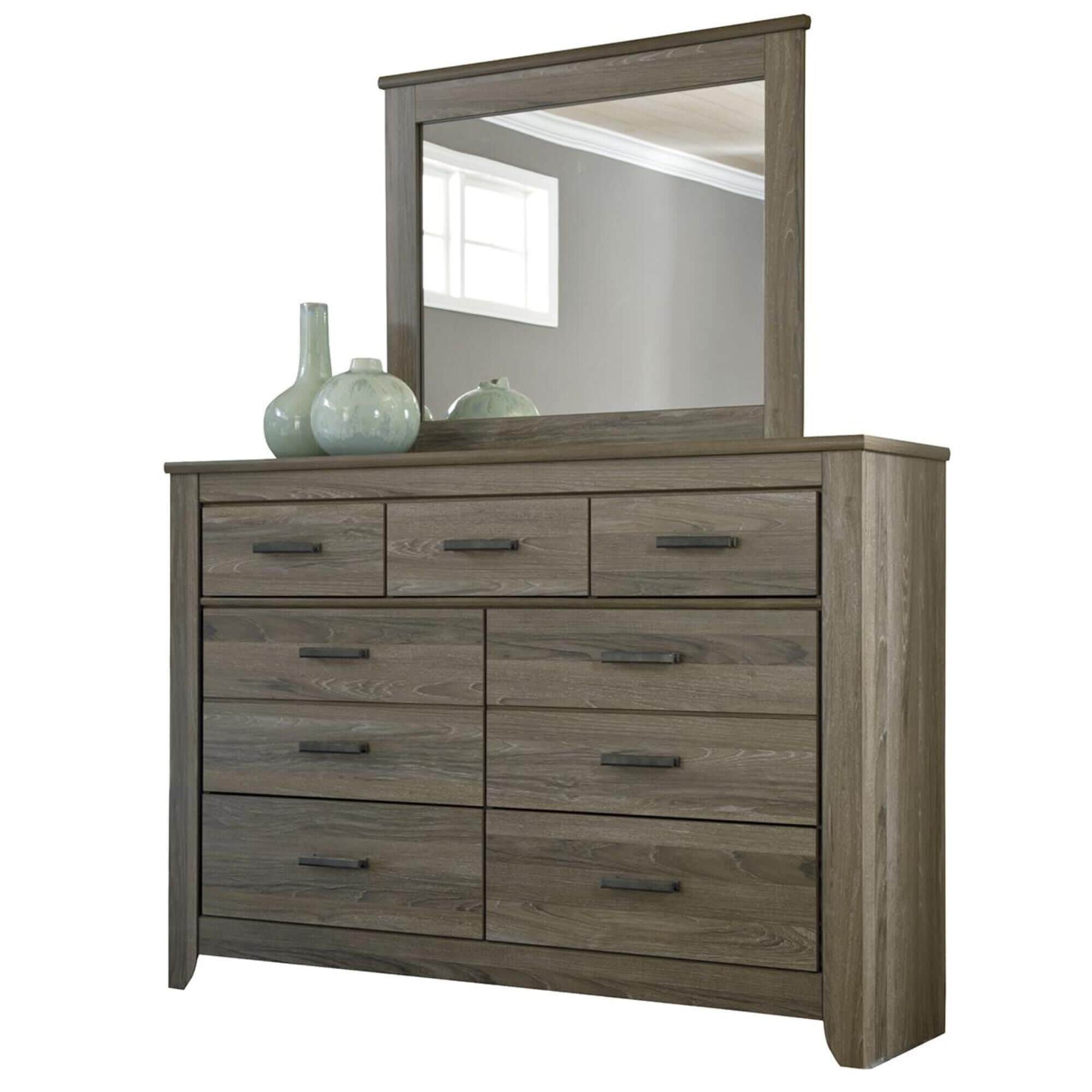 Signature Design by Ashley Zelen Dresser and Mirror in Warm Gray, , large