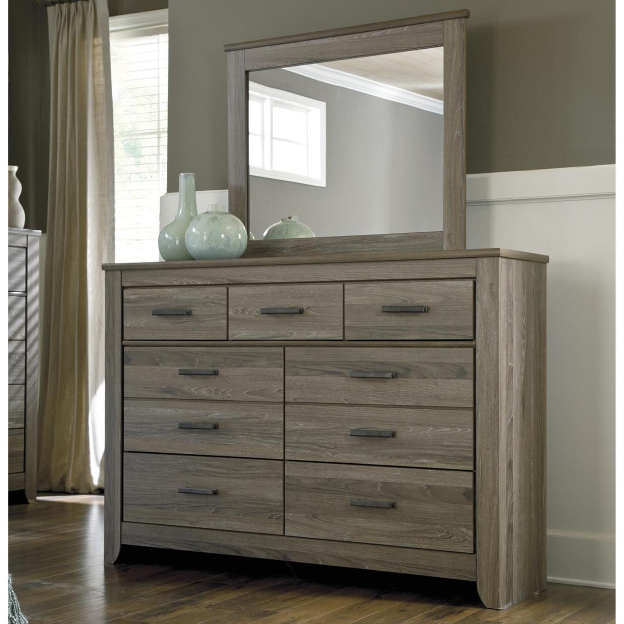 Signature Design by Ashley Zelen Dresser and Mirror in Warm Gray, , large