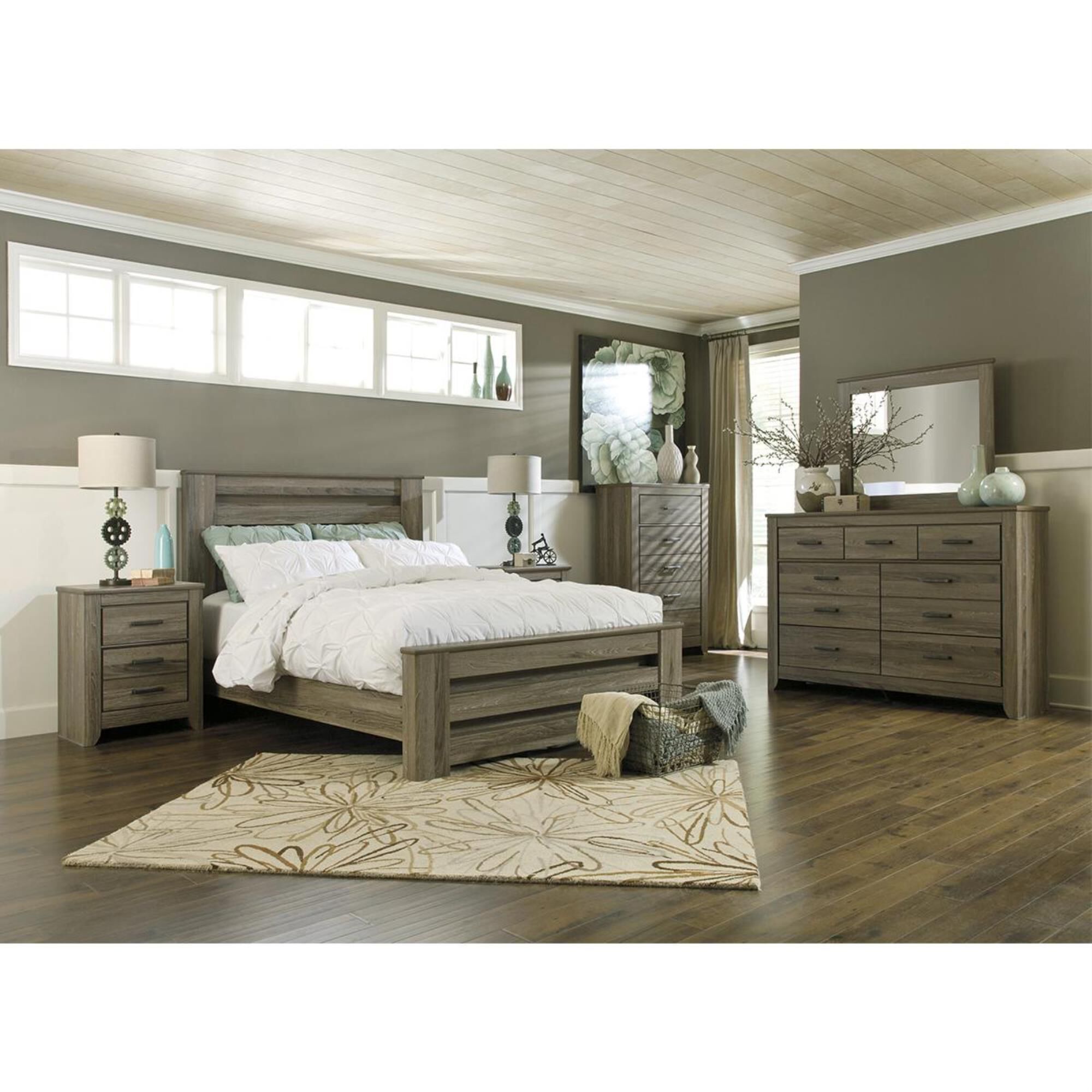 Signature Design by Ashley Zelen Dresser and Mirror in Warm Gray, , large