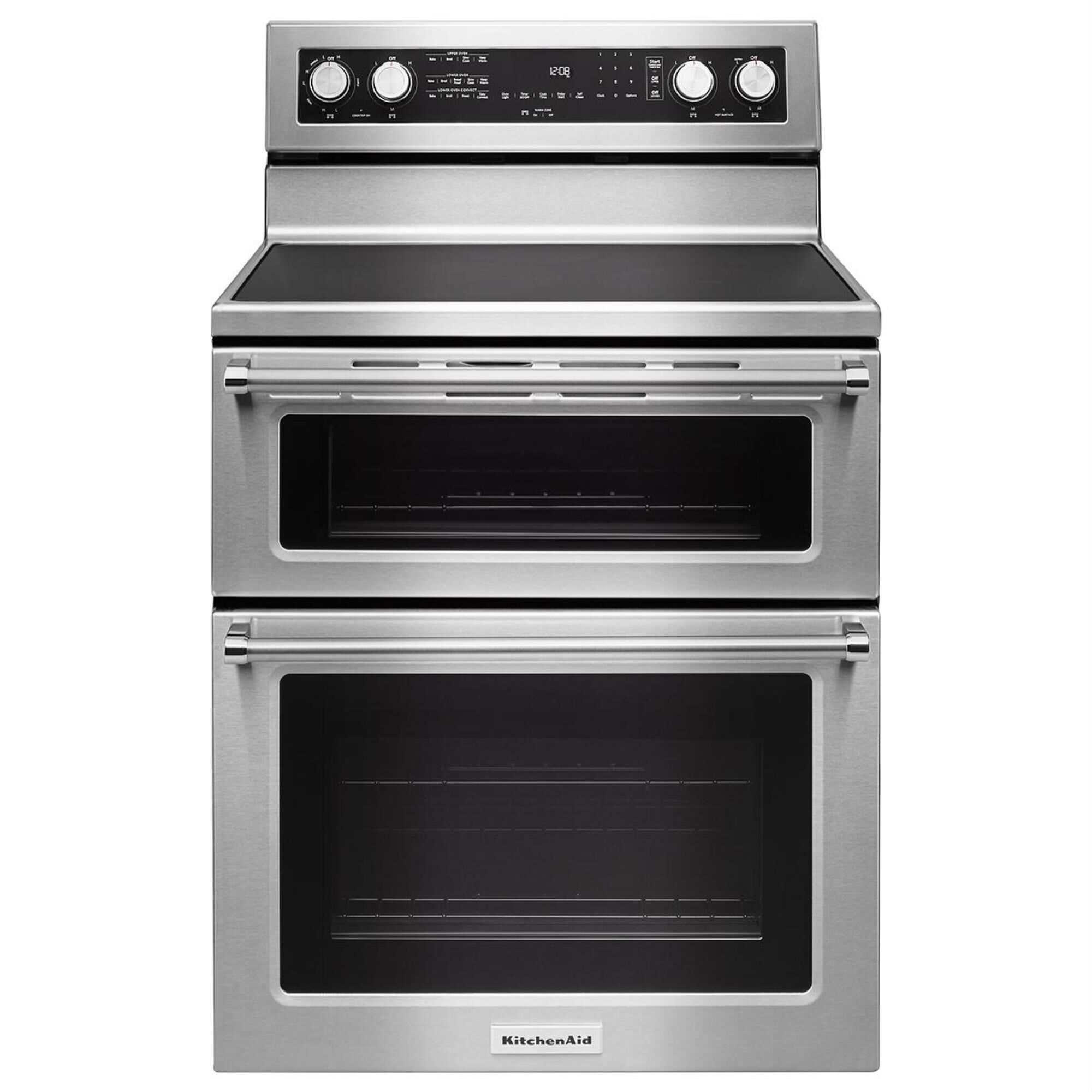 KitchenAid 30" Freestanding Double Oven Electric Range in Stainless Steel, , large