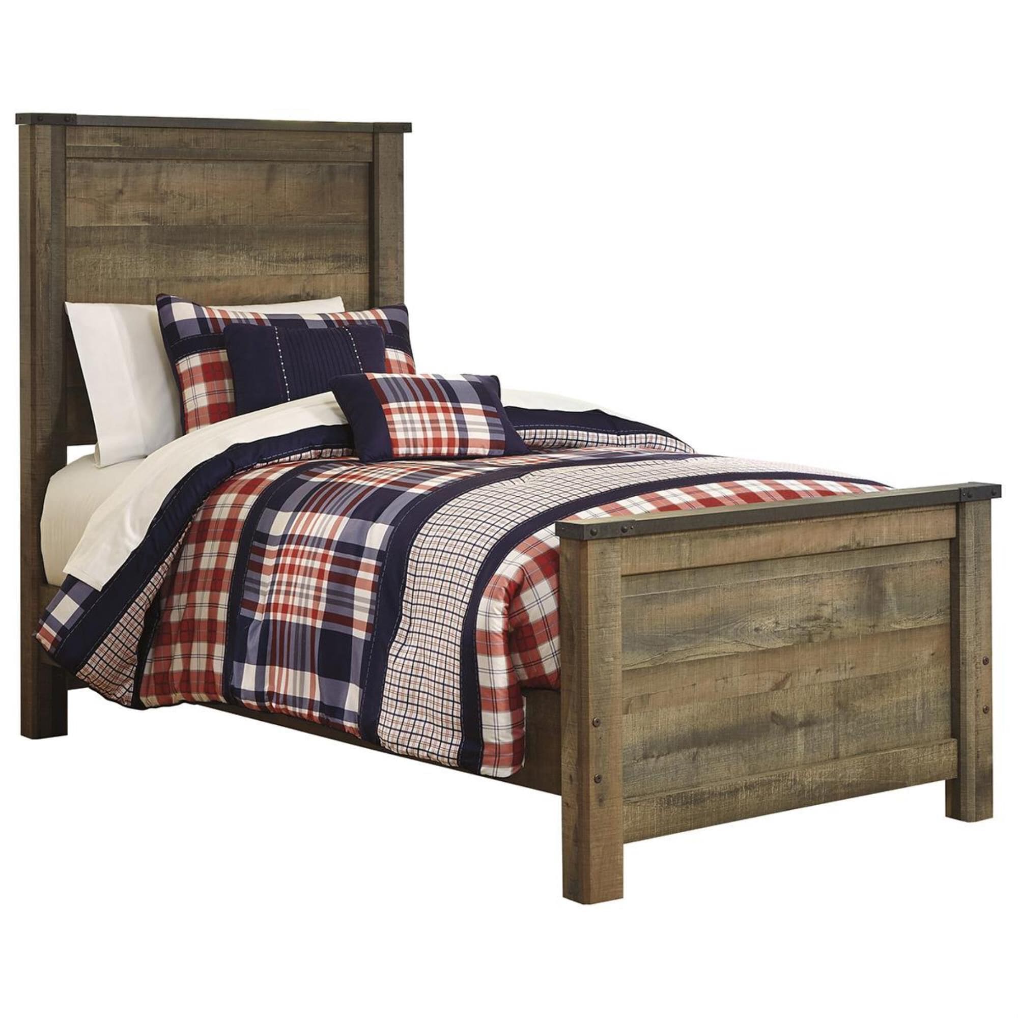 Signature Design by Ashley Trinell Twin Panel Bed in Brown, , large