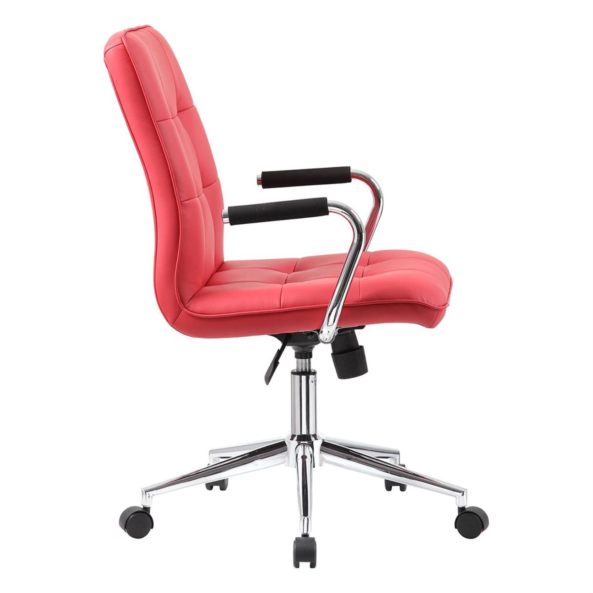 Regal Co. Boss Chair with Red Cushion in Chrome, , large