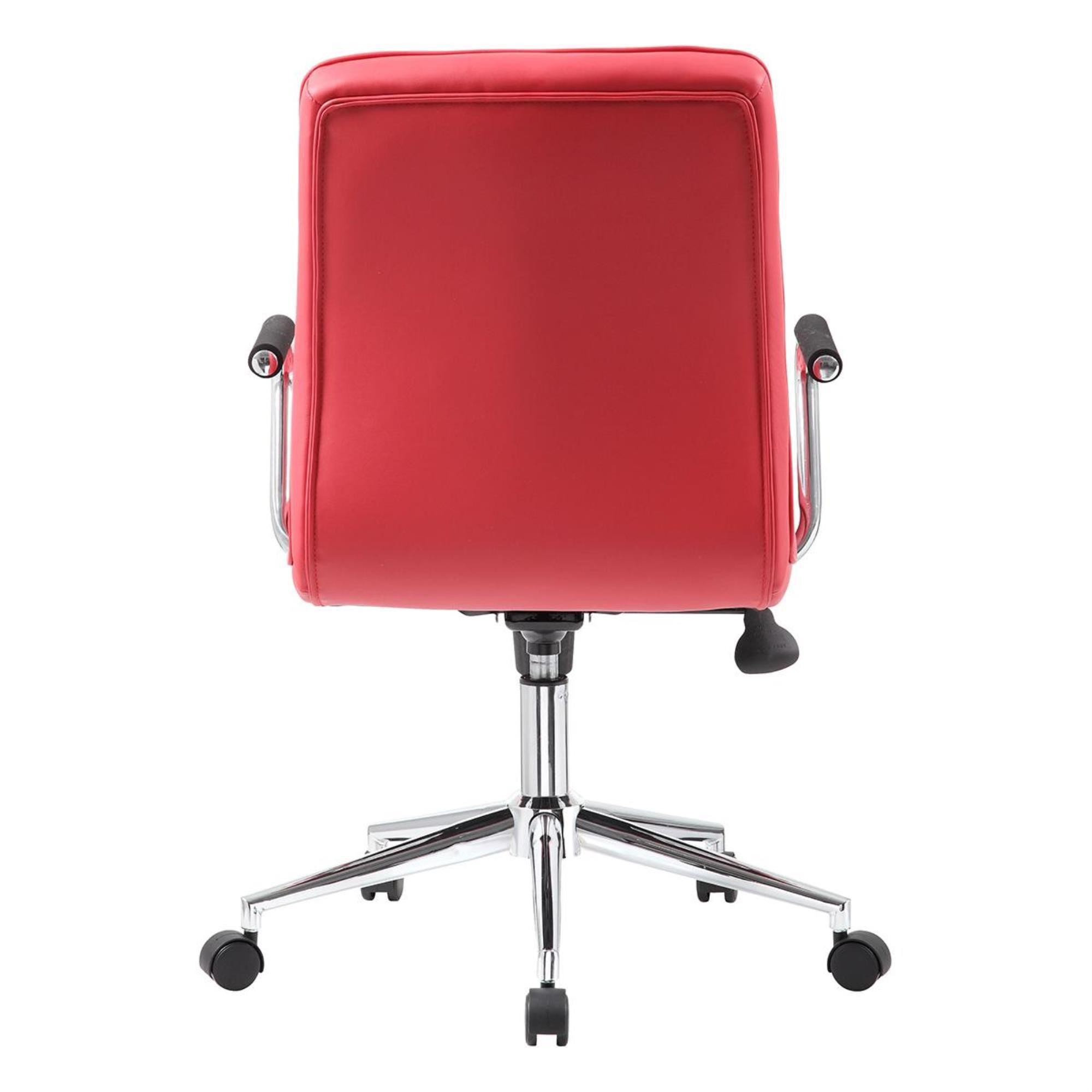 Regal Co. Boss Chair with Red Cushion in Chrome, , large