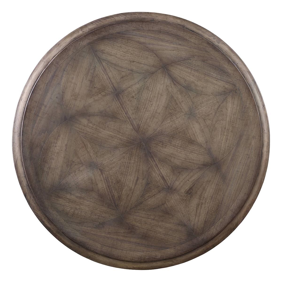 Hooker Furniture Melange Brynlee 42" Table in Walnut and White - Table Only, , large