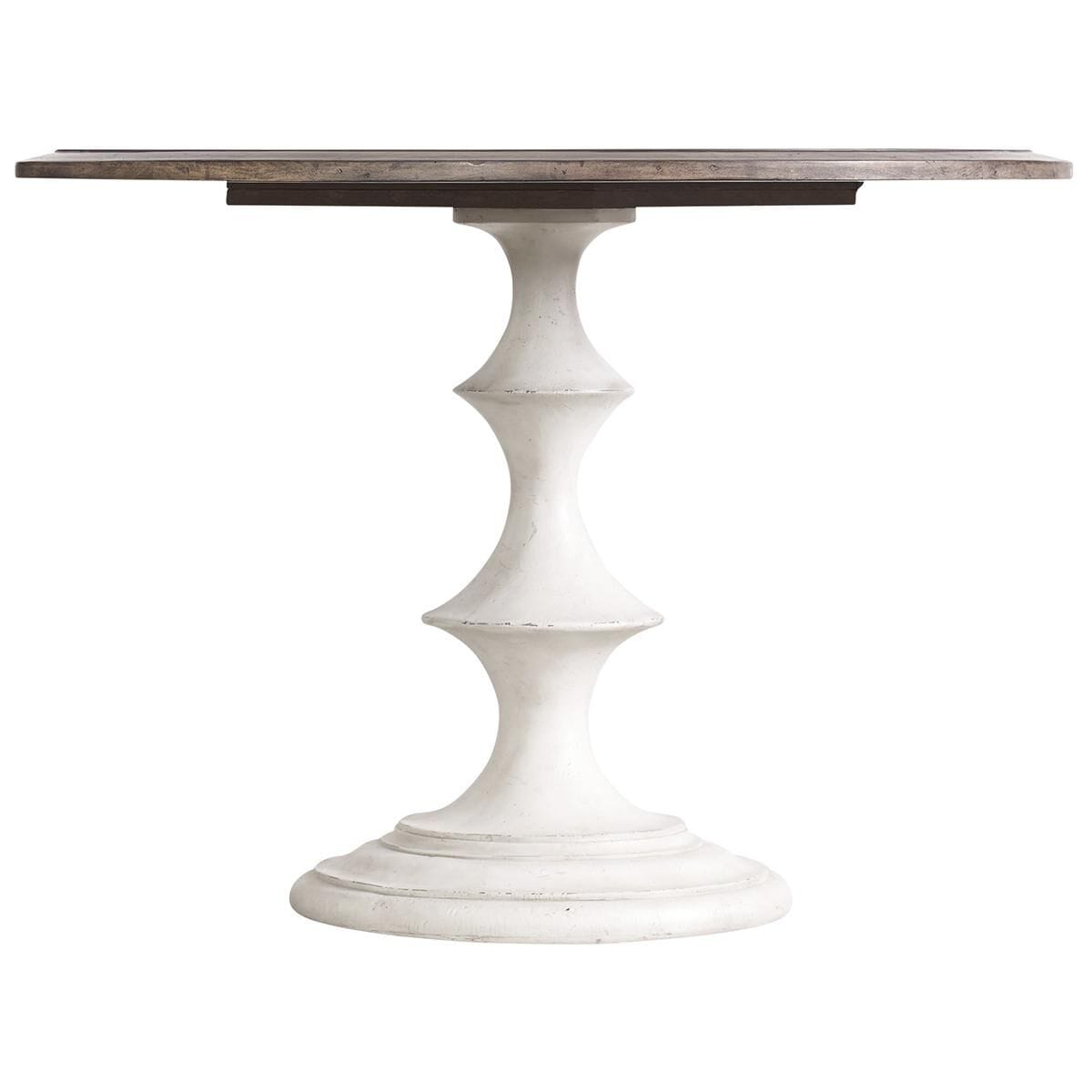 Hooker Furniture Melange Brynlee 42" Table in Walnut and White - Table Only, , large