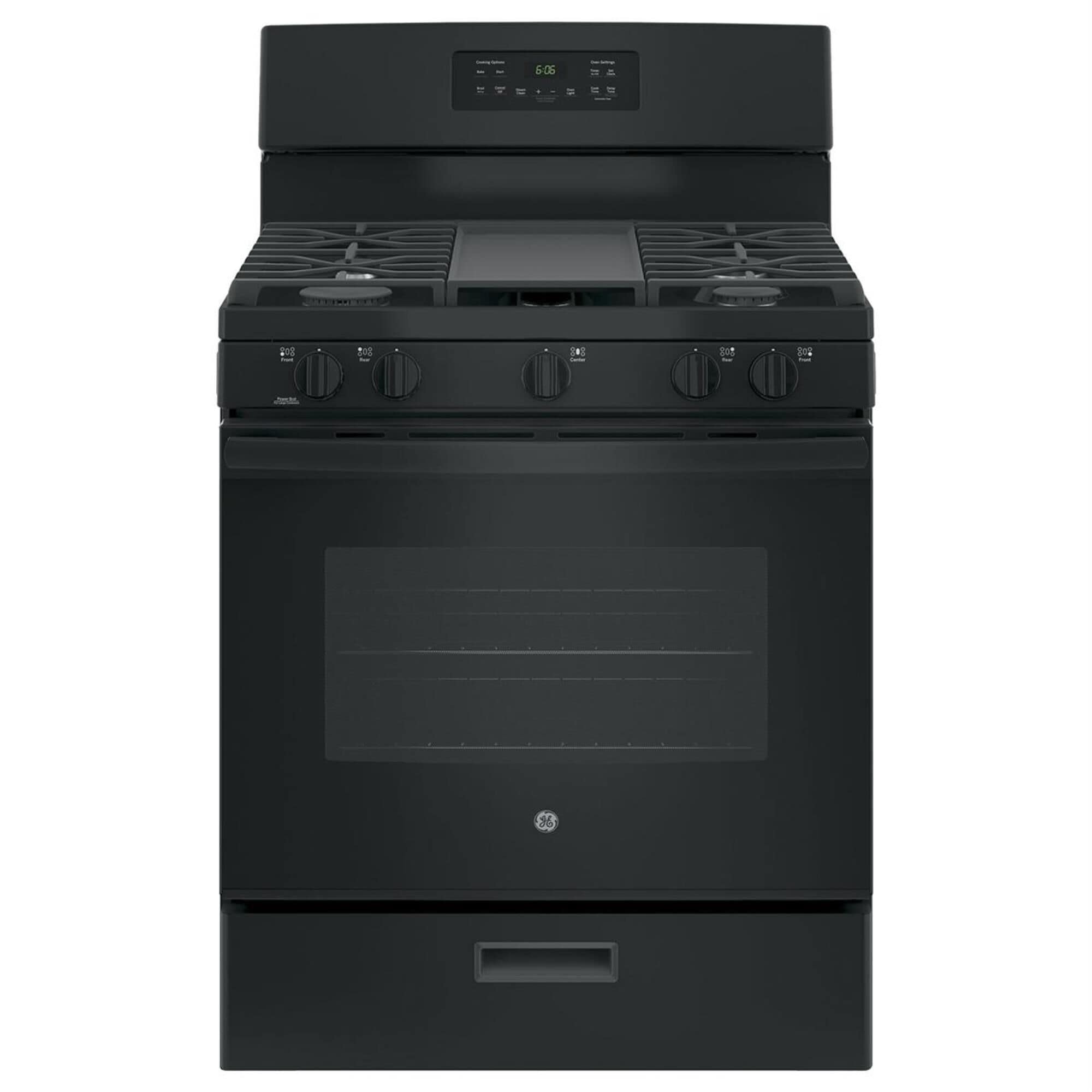 GE Appliances 5.0 Cu. Ft. Freestanding Gas Range in Black, , large