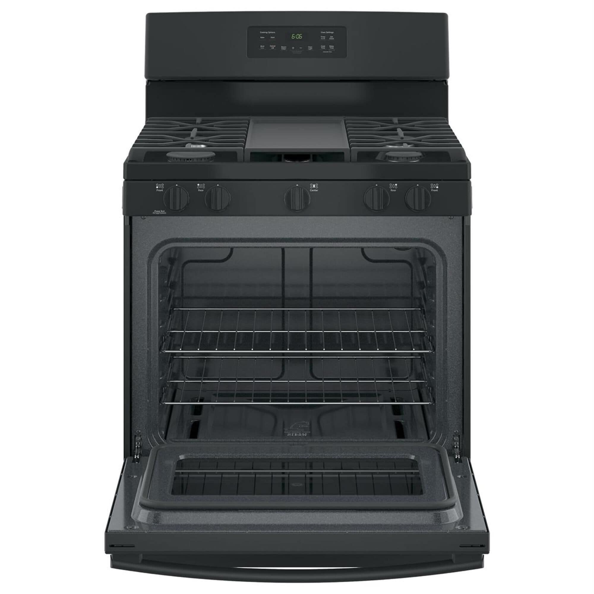 GE Appliances 5.0 Cu. Ft. Freestanding Gas Range in Black, , large