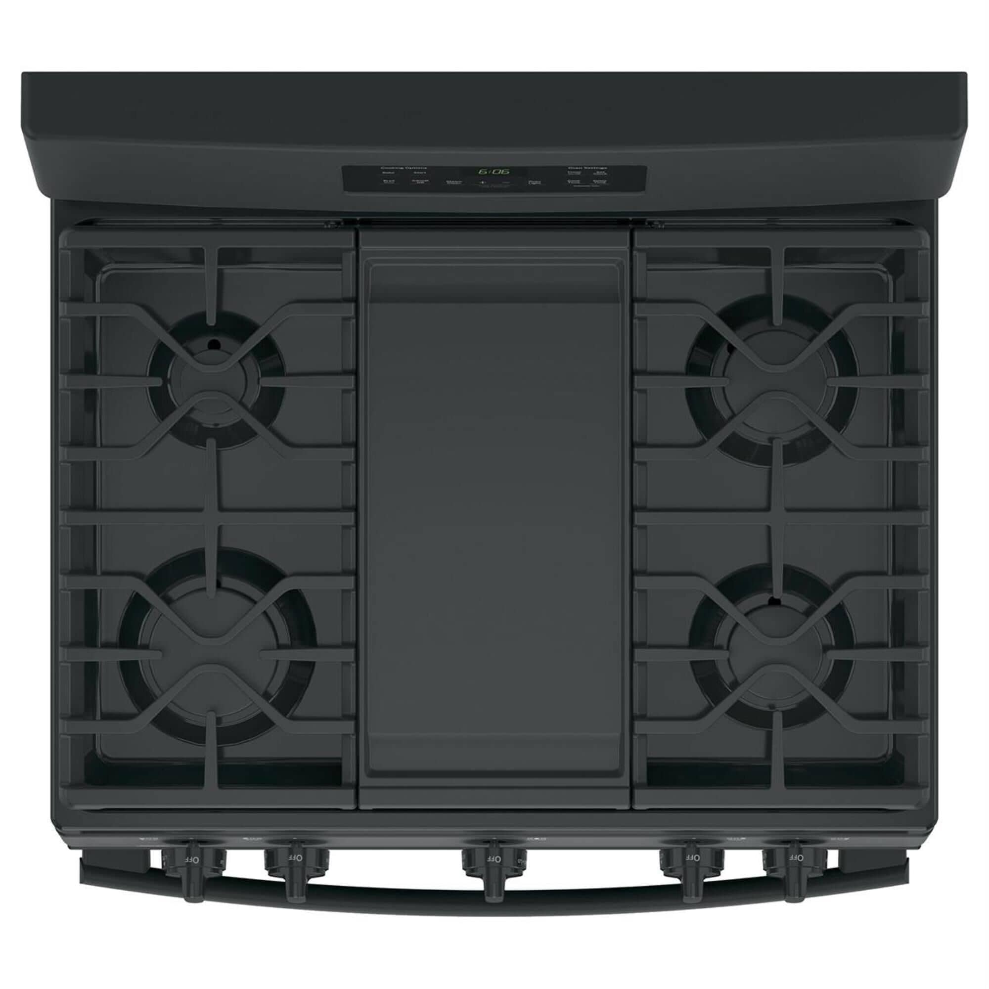 GE Appliances 5.0 Cu. Ft. Freestanding Gas Range in Black, , large