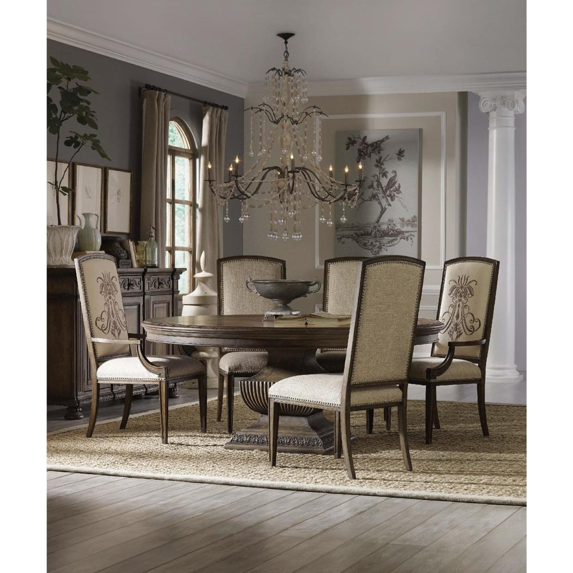 Hooker Furniture Rhapsody Insignia Arm Chair in Rustic Walnut (Set of 2), , large