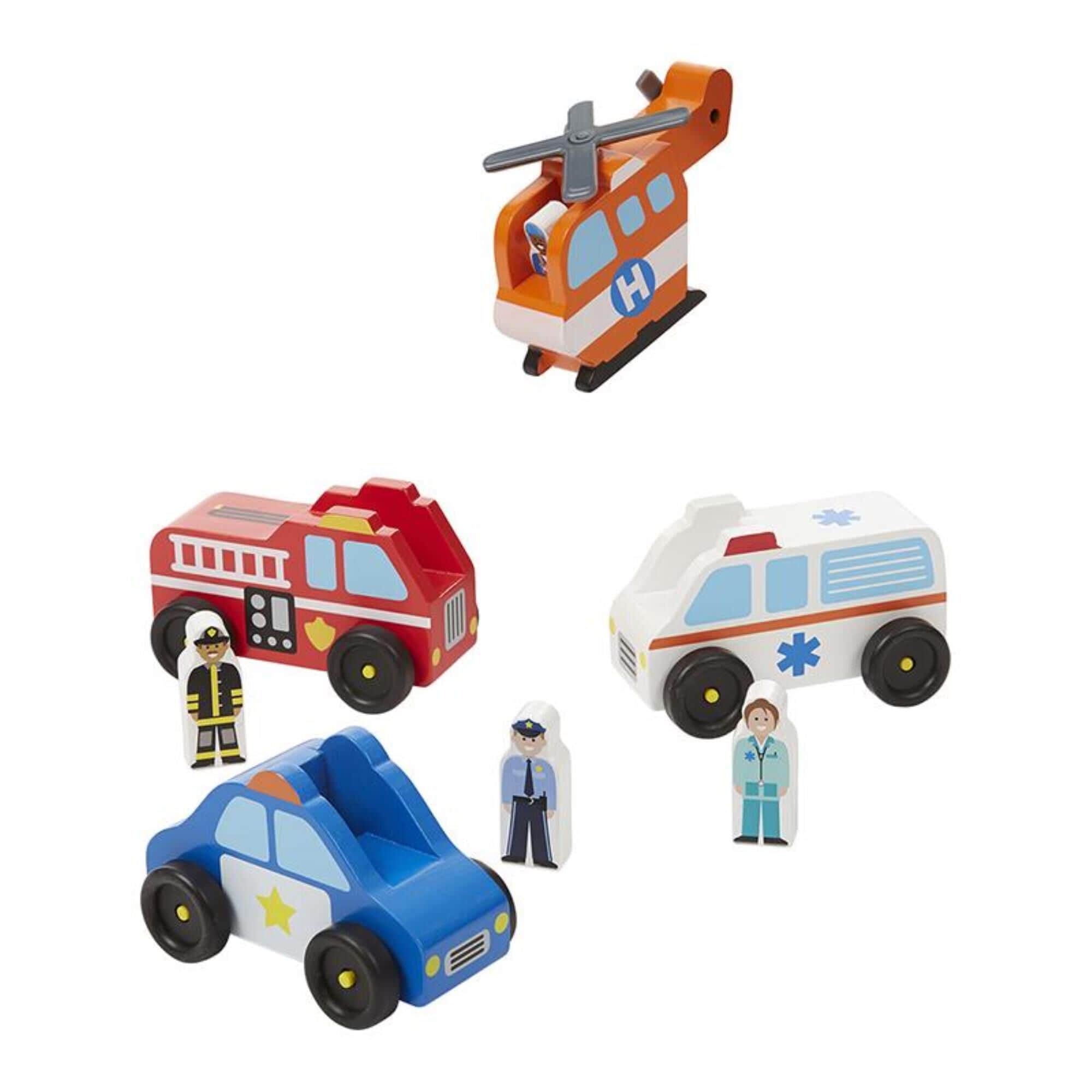 Melissa & Doug Emergency Vehicle Set, , large