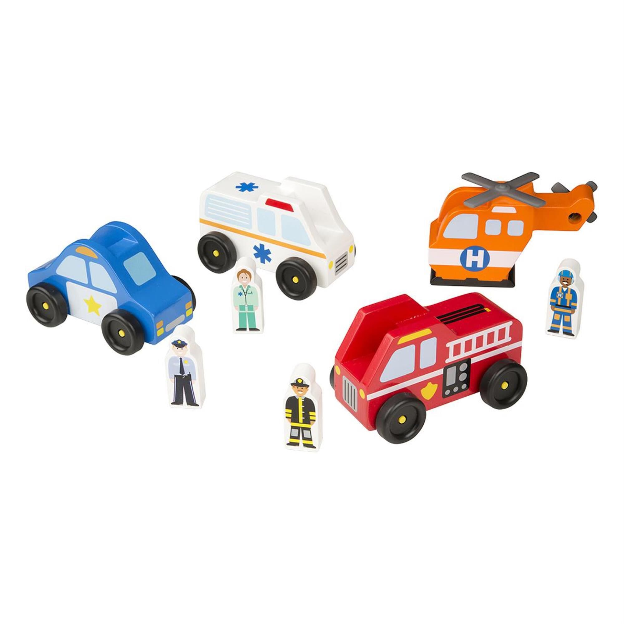Melissa & Doug Emergency Vehicle Set, , large