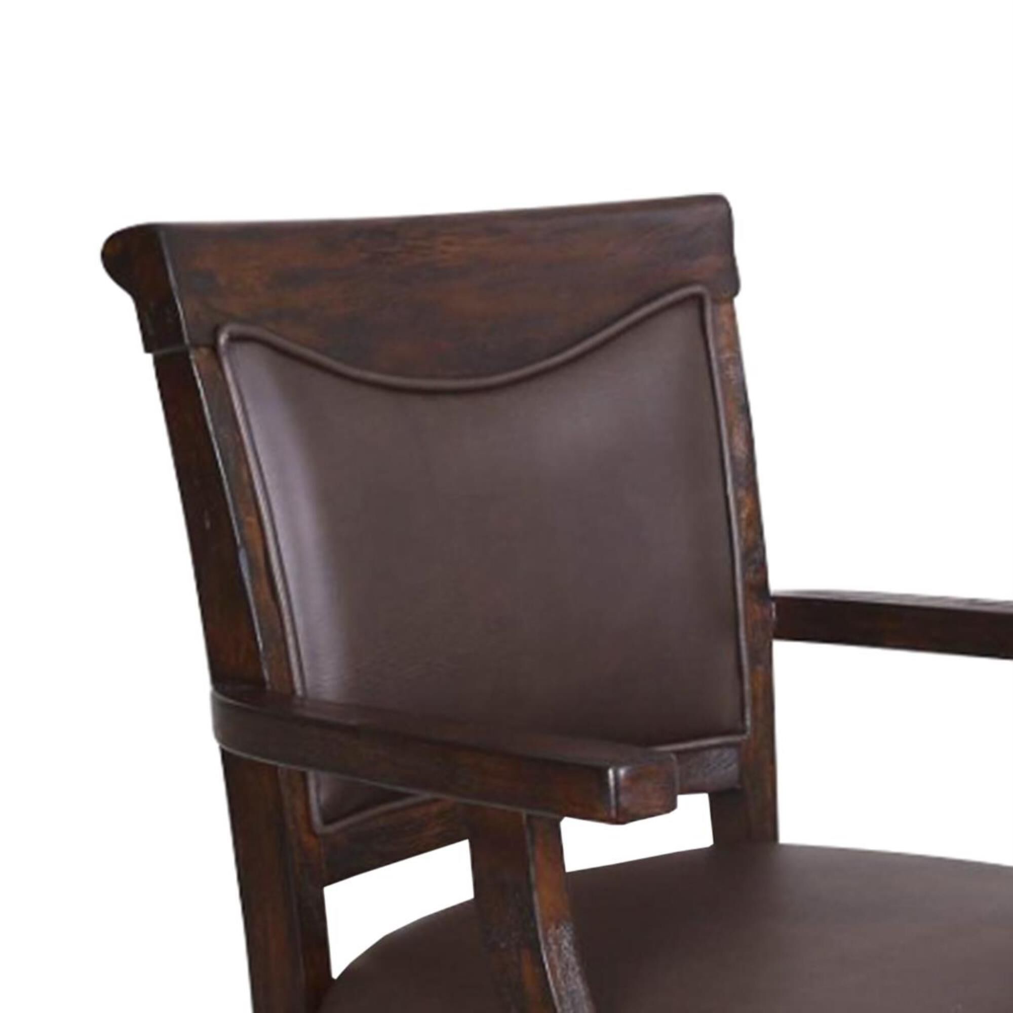 Radius Gettysburg Spectator Counter Stool with Brown Cushion in Rich Oak, , large