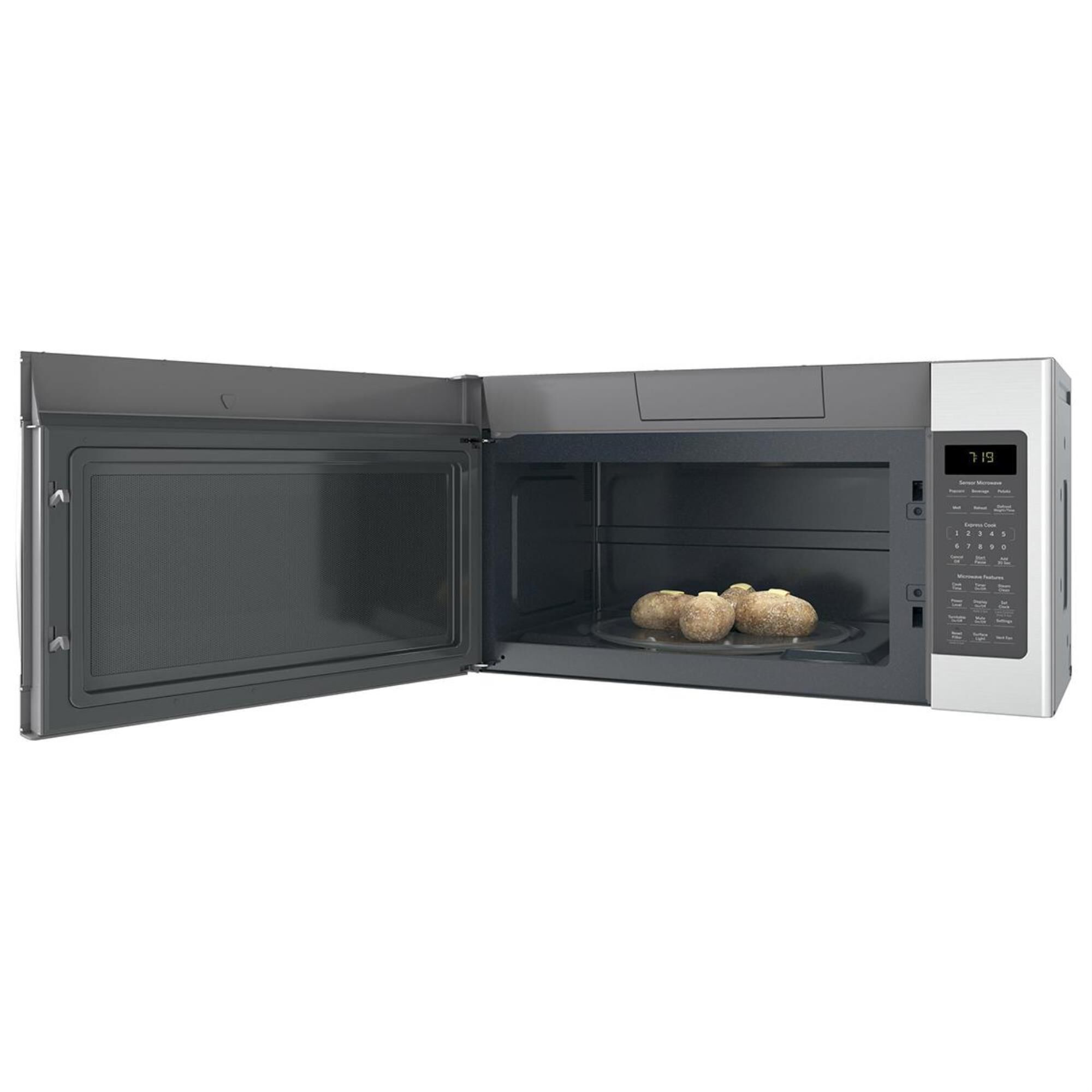 GE Appliances 1.9 Cu. Ft. Over-the-Range Microwave with Sensor in Stainless Steel