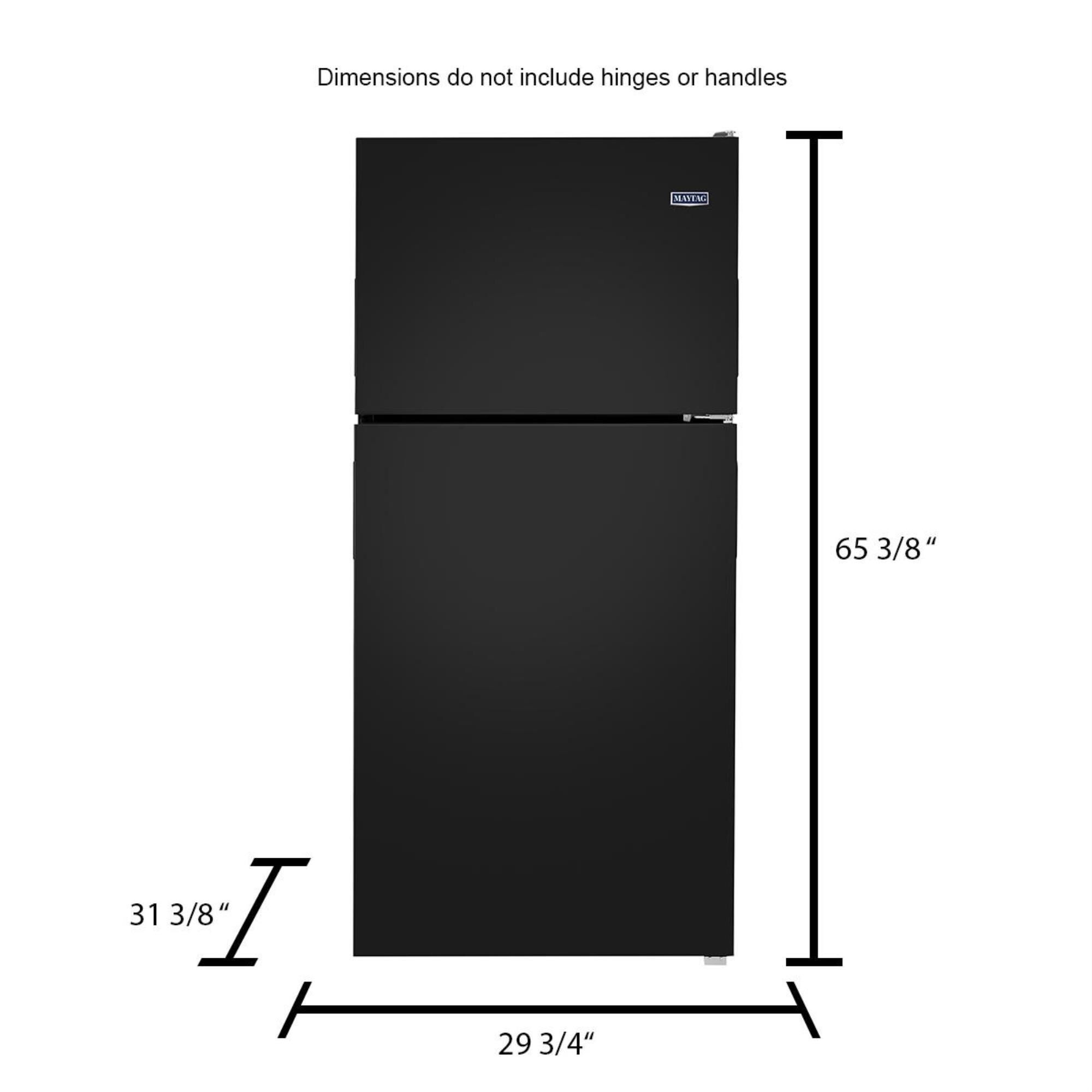 Maytag 18 Cu. Ft. 30-In Wide Top Freezer Refrigerator With PowerCold Feature in Black, , large