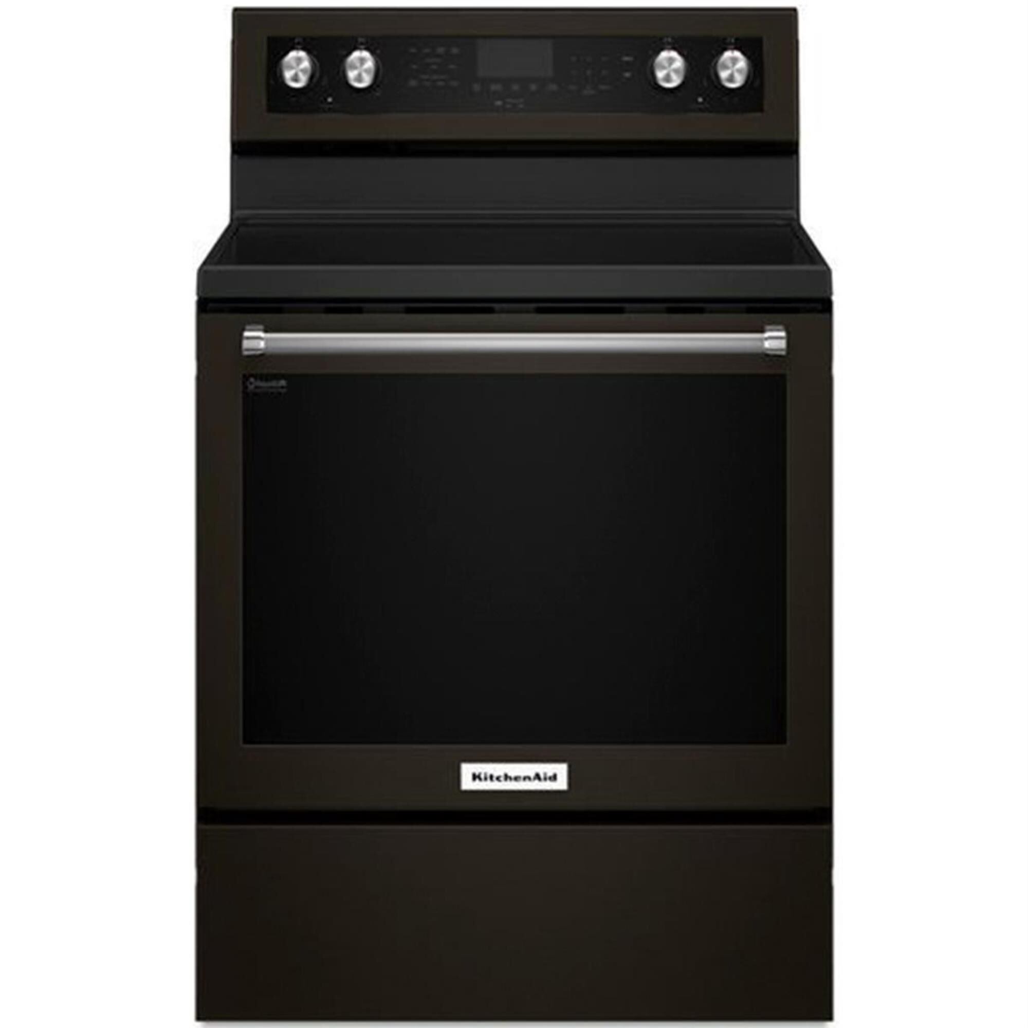 KitchenAid 30""  6.4 Cu. Ft. Freestanding Electric Range in Black Stainless Steel, , large