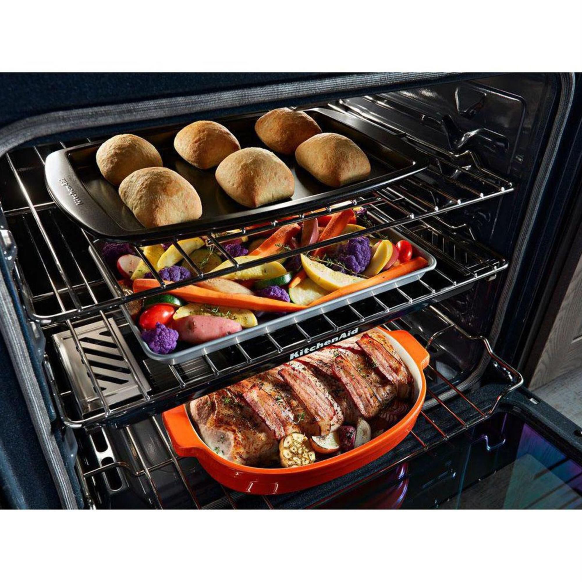 KitchenAid 30" 5.8 Cu. Ft. Gas Range in Black Stainless Steel, , large