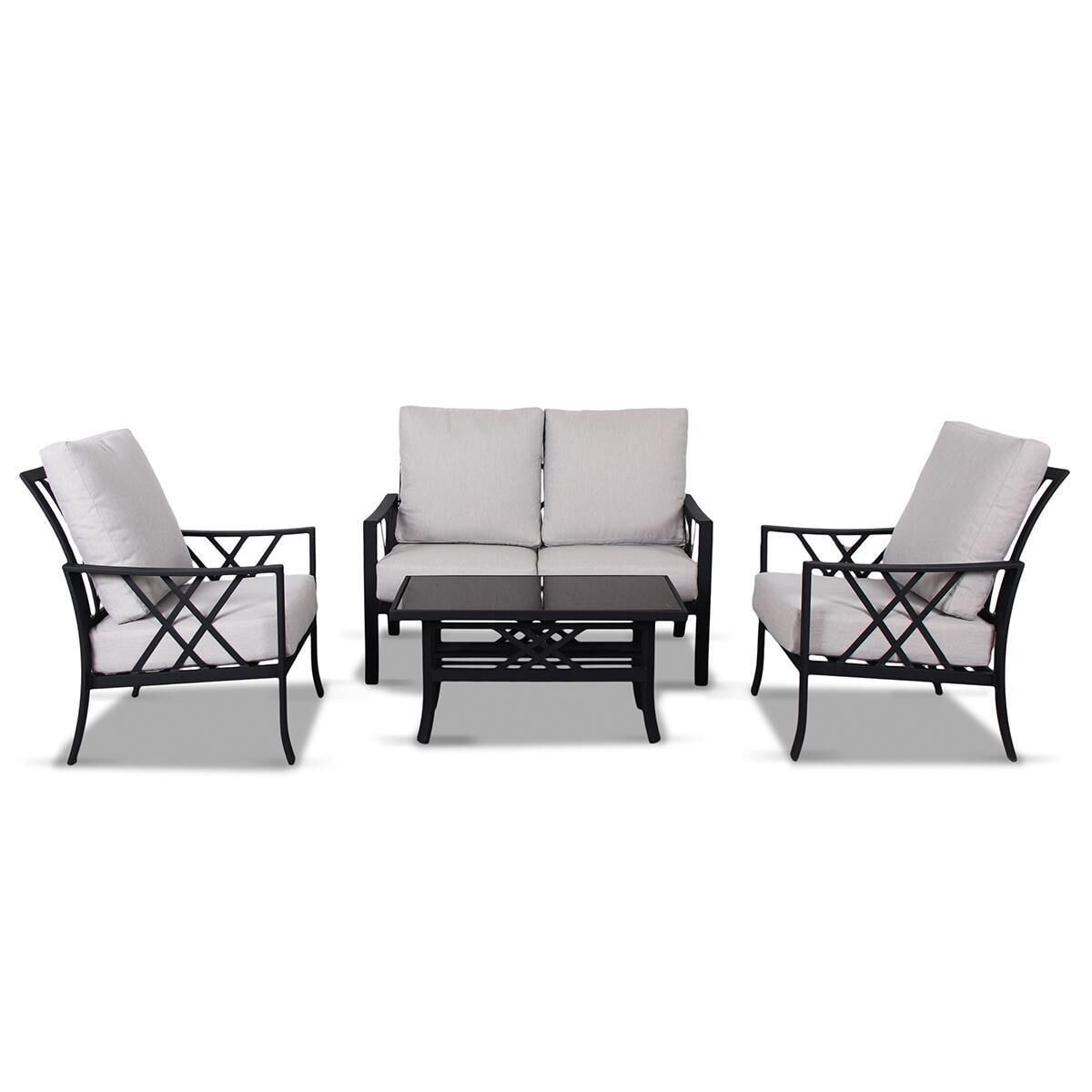 Four Seasons Monticeto 4-Piece Conversation Set in Beige