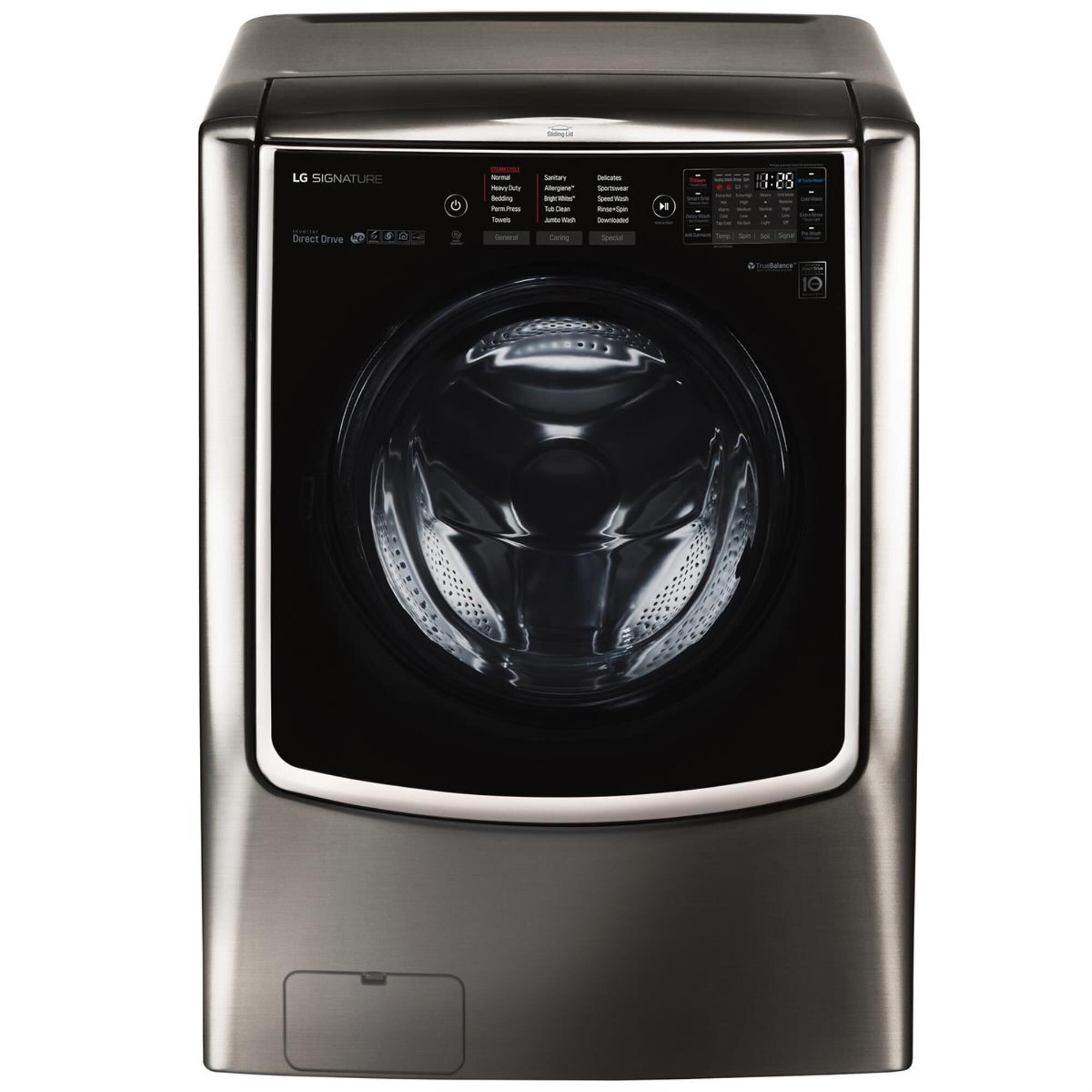 LG SIGNATURE 5.8 Cu Ft. Mega Capacity Washer in Black Stainless Steel, , large