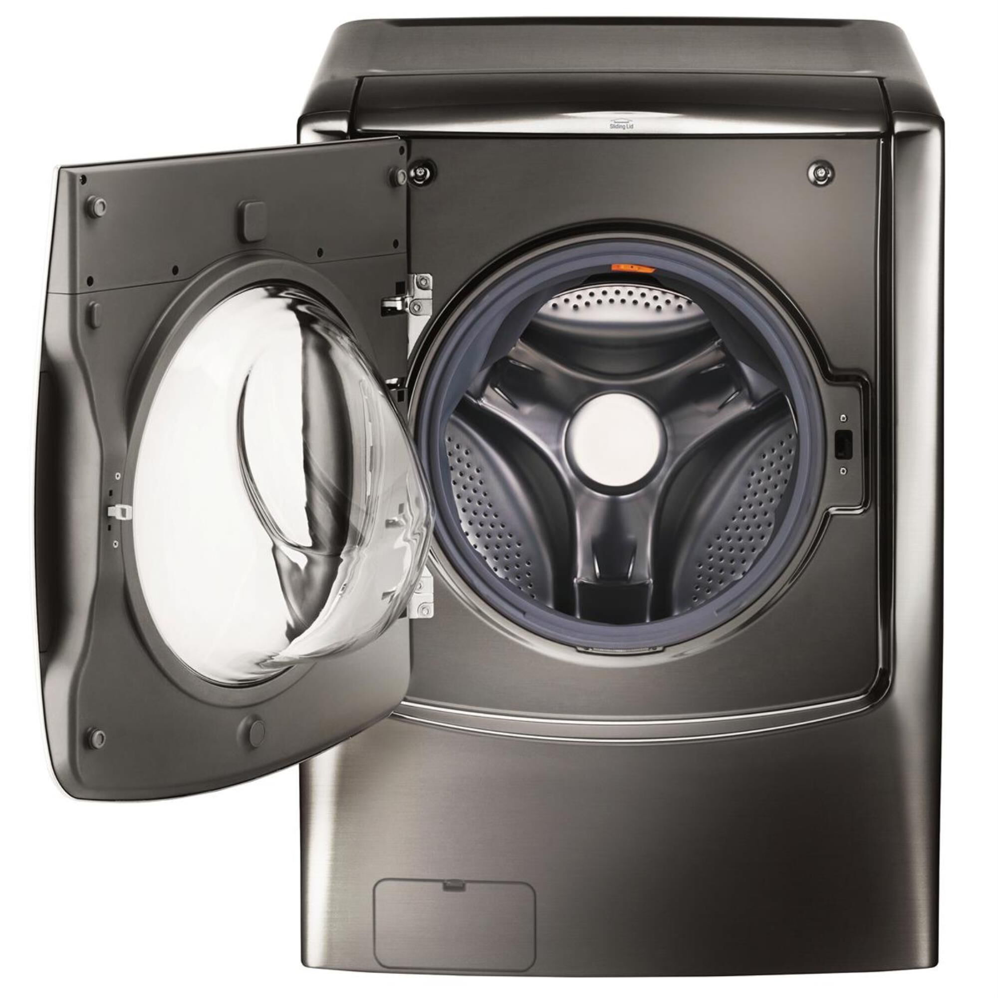 LG SIGNATURE 5.8 Cu Ft. Mega Capacity Washer in Black Stainless Steel, , large