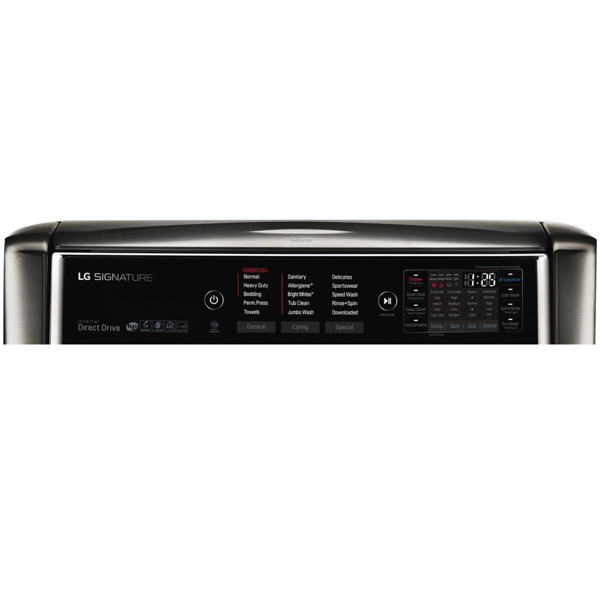 LG SIGNATURE 5.8 Cu Ft. Mega Capacity Washer in Black Stainless Steel, , large