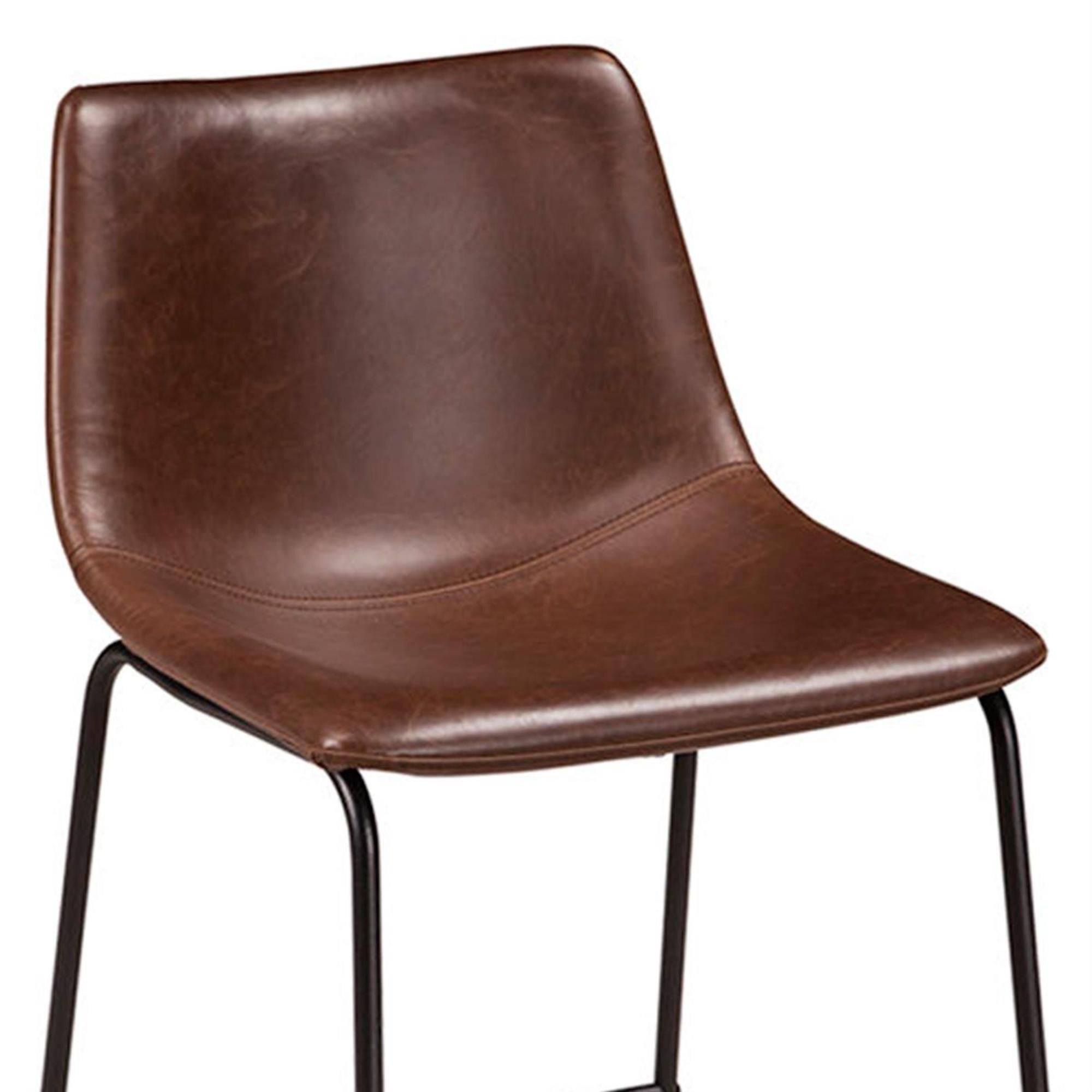 Signature Design by Ashley Centiar 24" Upholstered Counter Stool in Brown and Black, , large