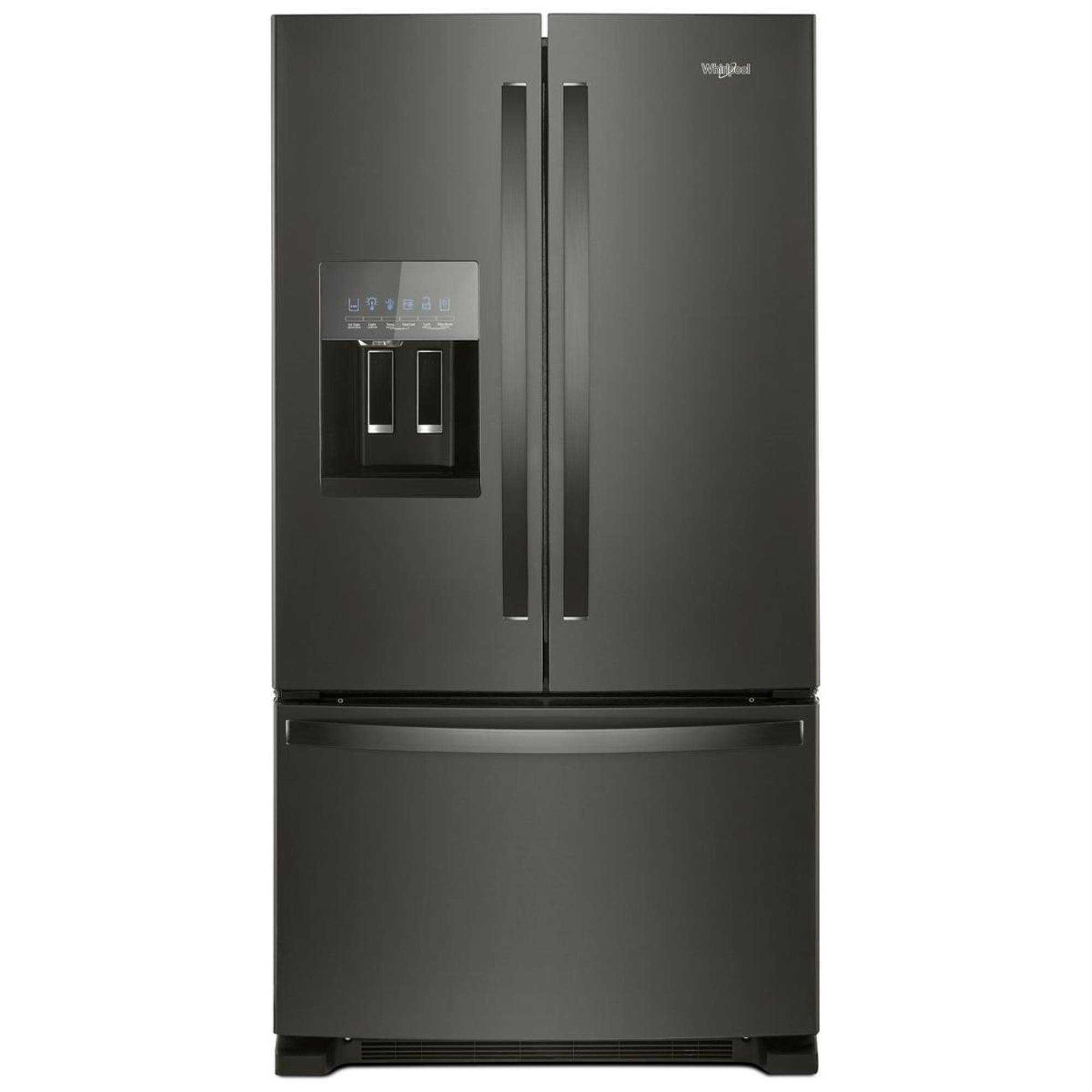 Whirlpool 25 Cu. Ft. French Door Refrigerator In Fingerprint Resistant Black Stainless Steel, , large