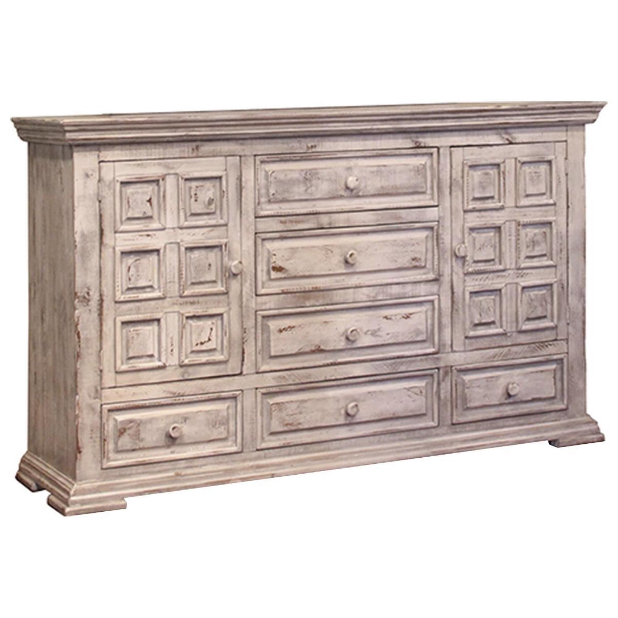 Fallridge Terra 4 Piece King Bedroom Set in Vintage White, , large