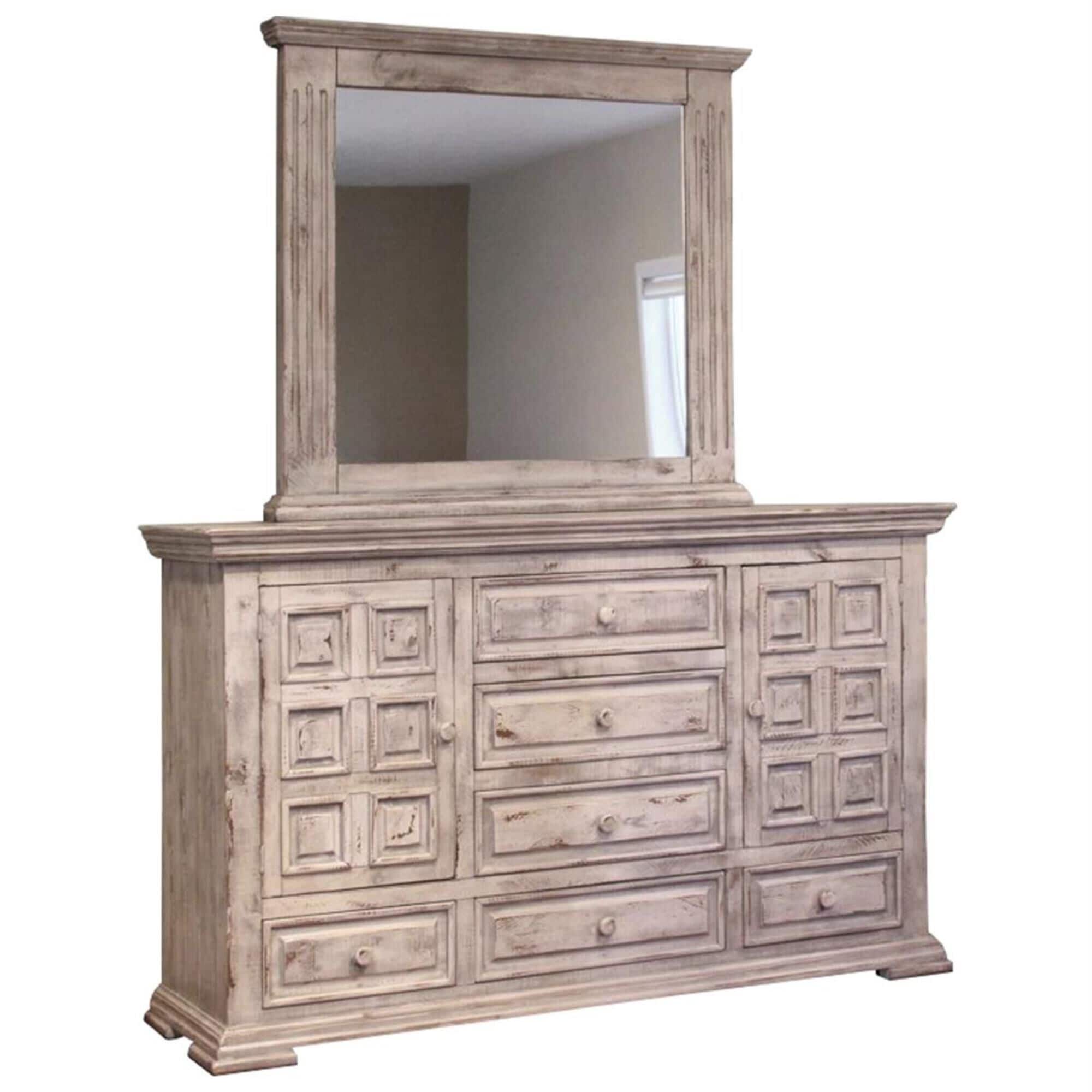 Fallridge Terra Dresser and Mirror in Vintage White, , large