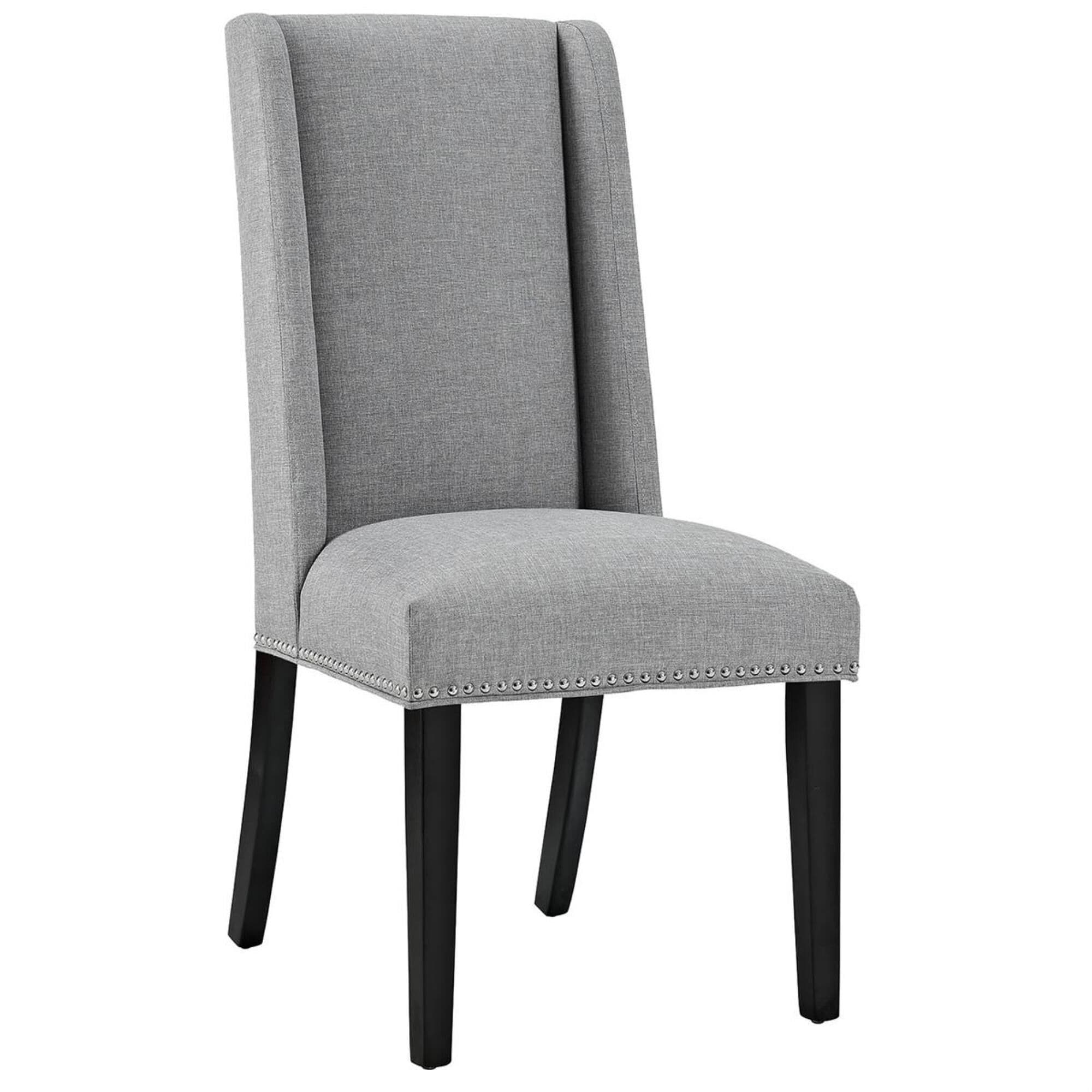 Modway Baron Fabric Dining Chair in Light Gray, , large