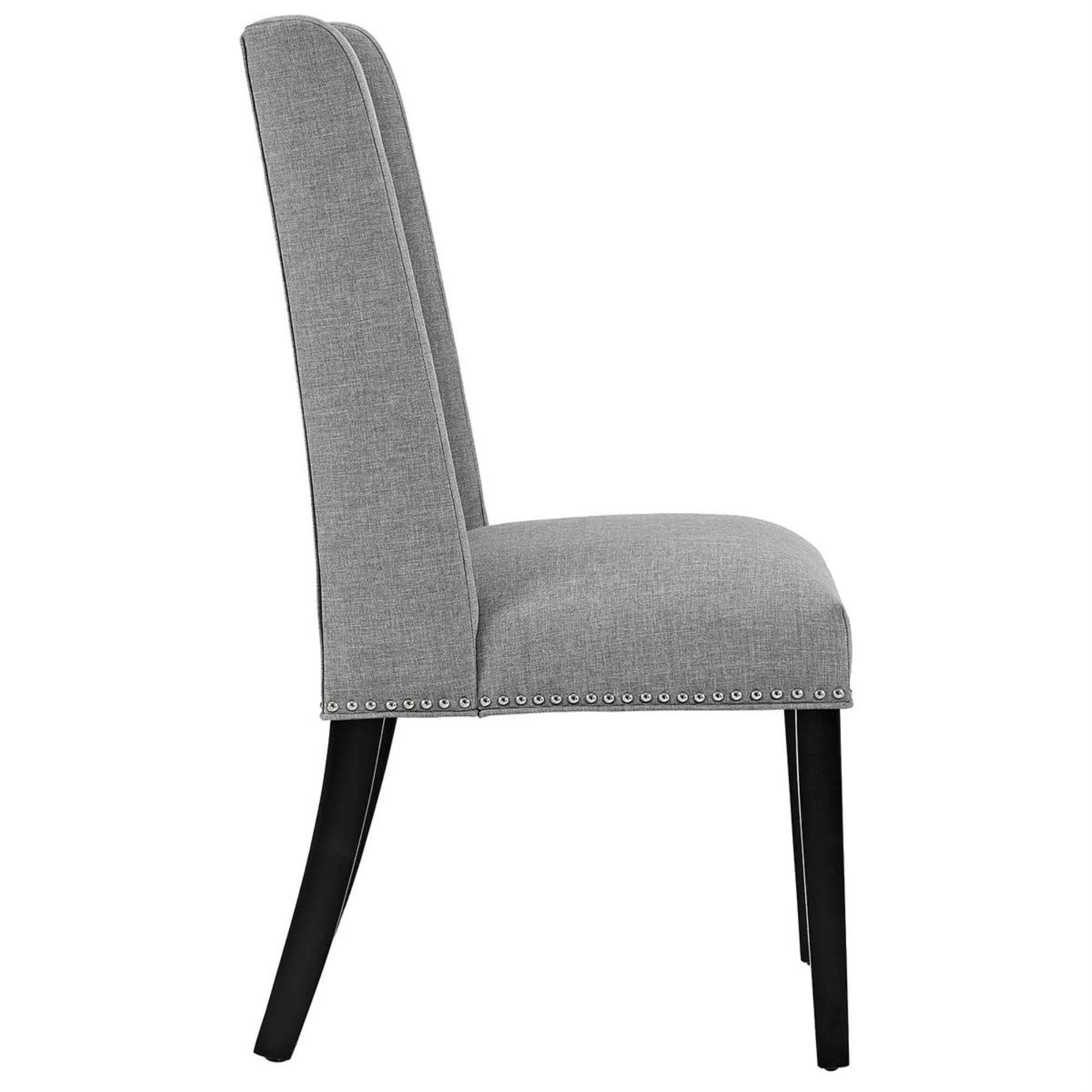 Modway Baron Fabric Dining Chair in Light Gray, , large