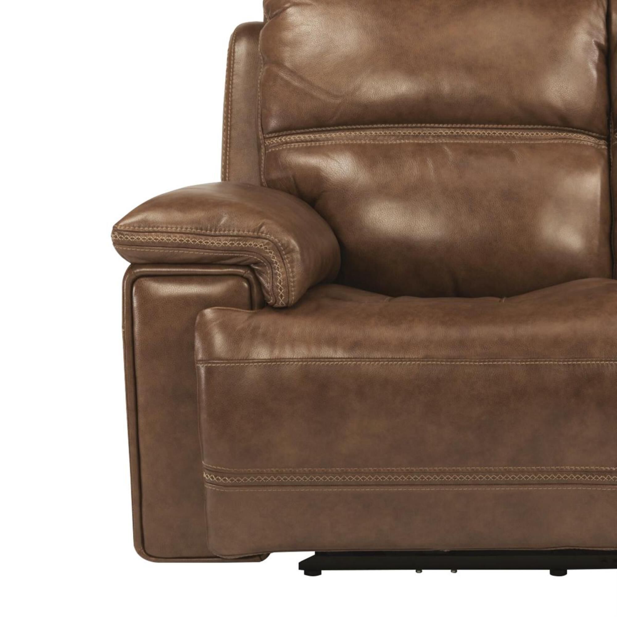 Flexsteel Fenwick Power Loveseat with Headrest in Light Brown, , large