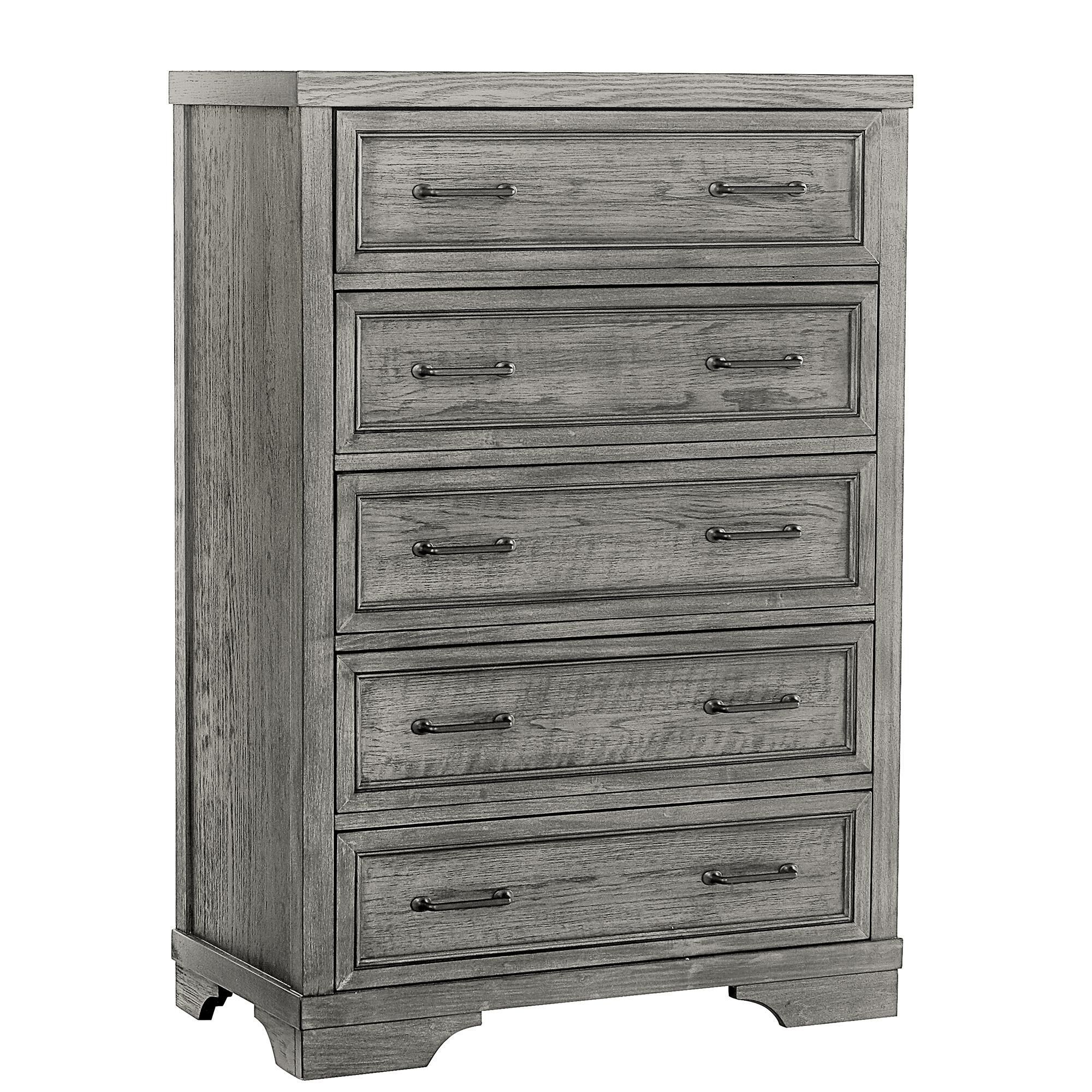 Eastern Shore Foundry 5 Drawer Chest in Brushed Pewter, , large