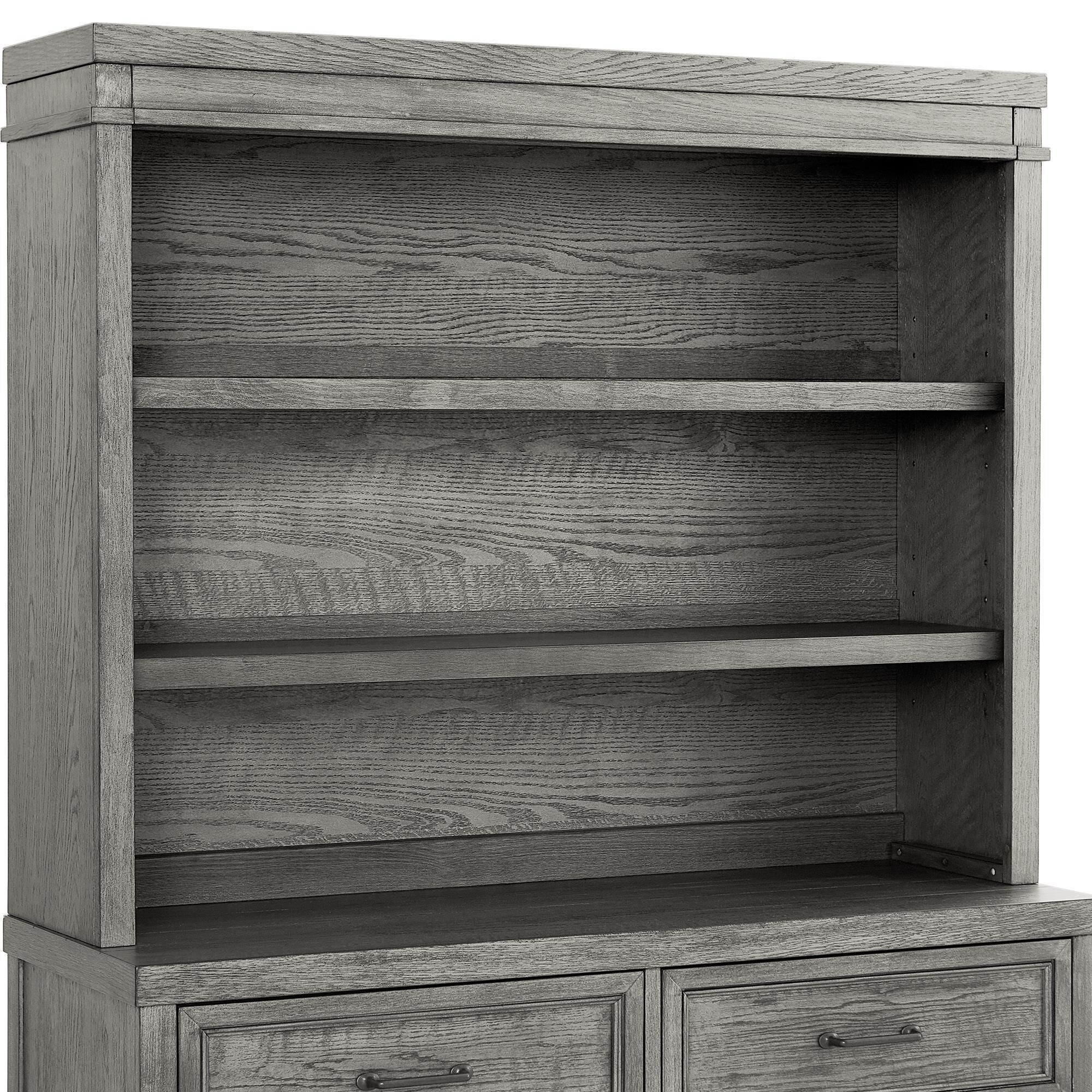Eastern Shore Foundry Hutch/Bookcase in Brushed Pewter, , large