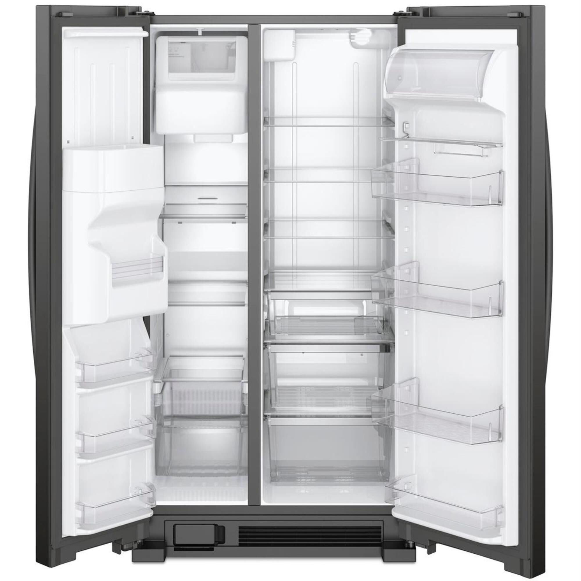 Whirlpool 24.6 Cu. Ft. 36" Wide Side-by-Side Refrigerator in Black, , large