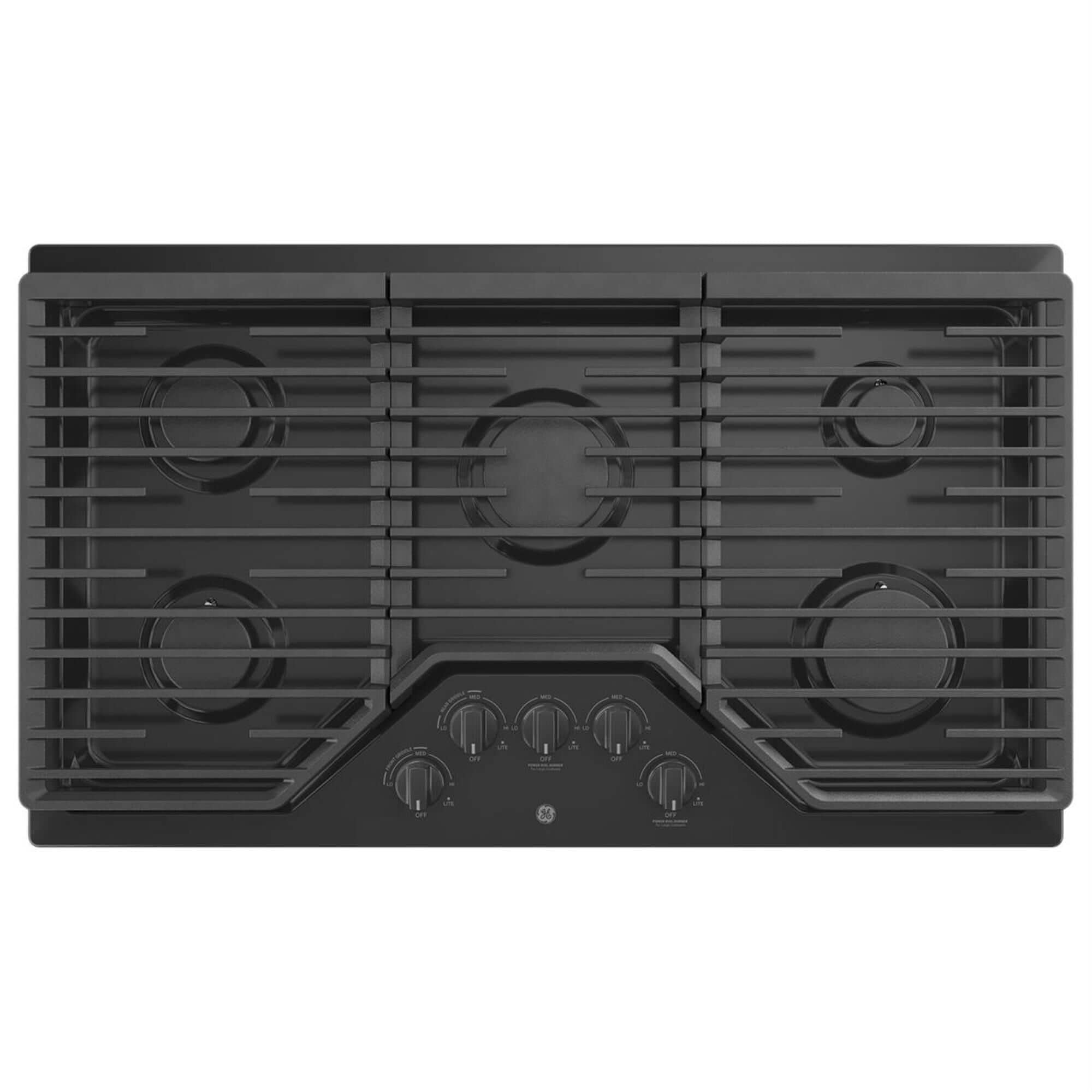 GE Appliances 36" Built-In Gas Cooktop with 5 Burner in Black