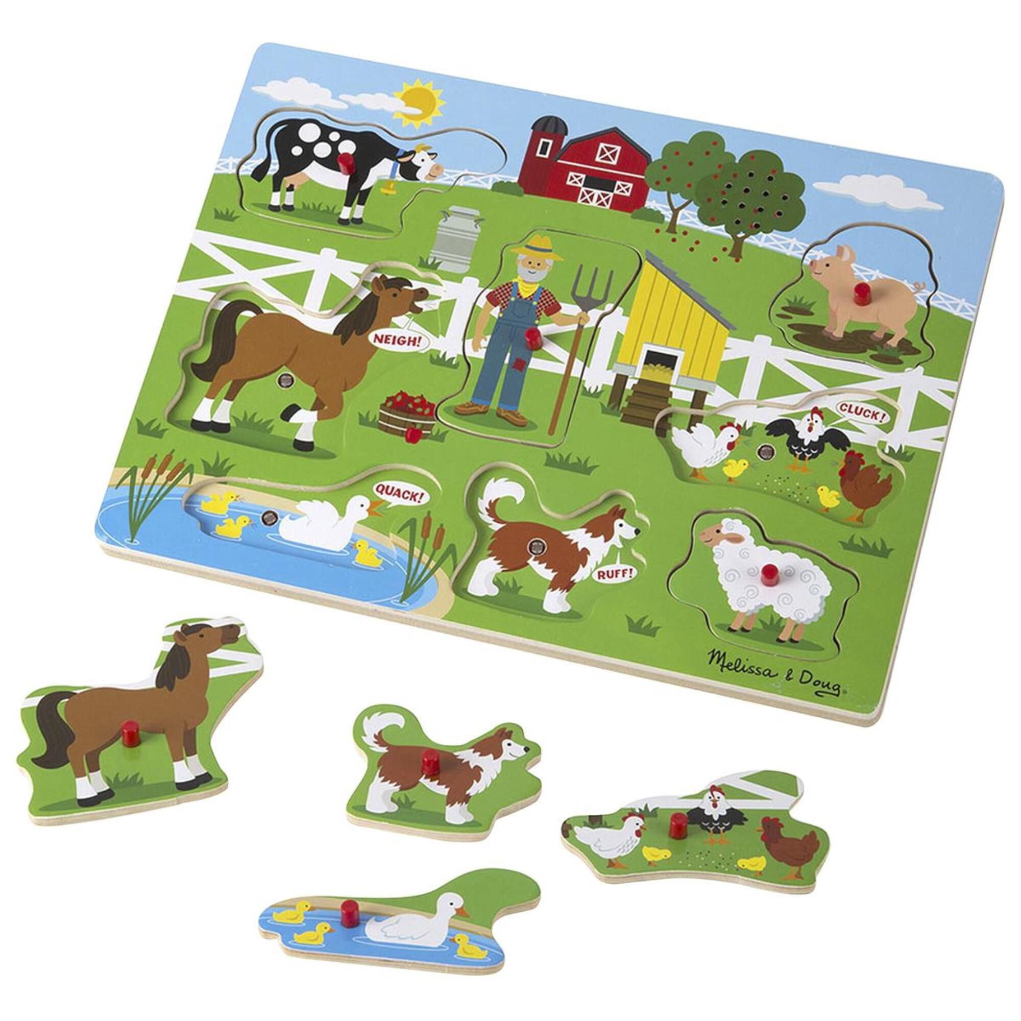 Melissa & Doug Old MacDonald"s Farm Sound Puzzle, , large