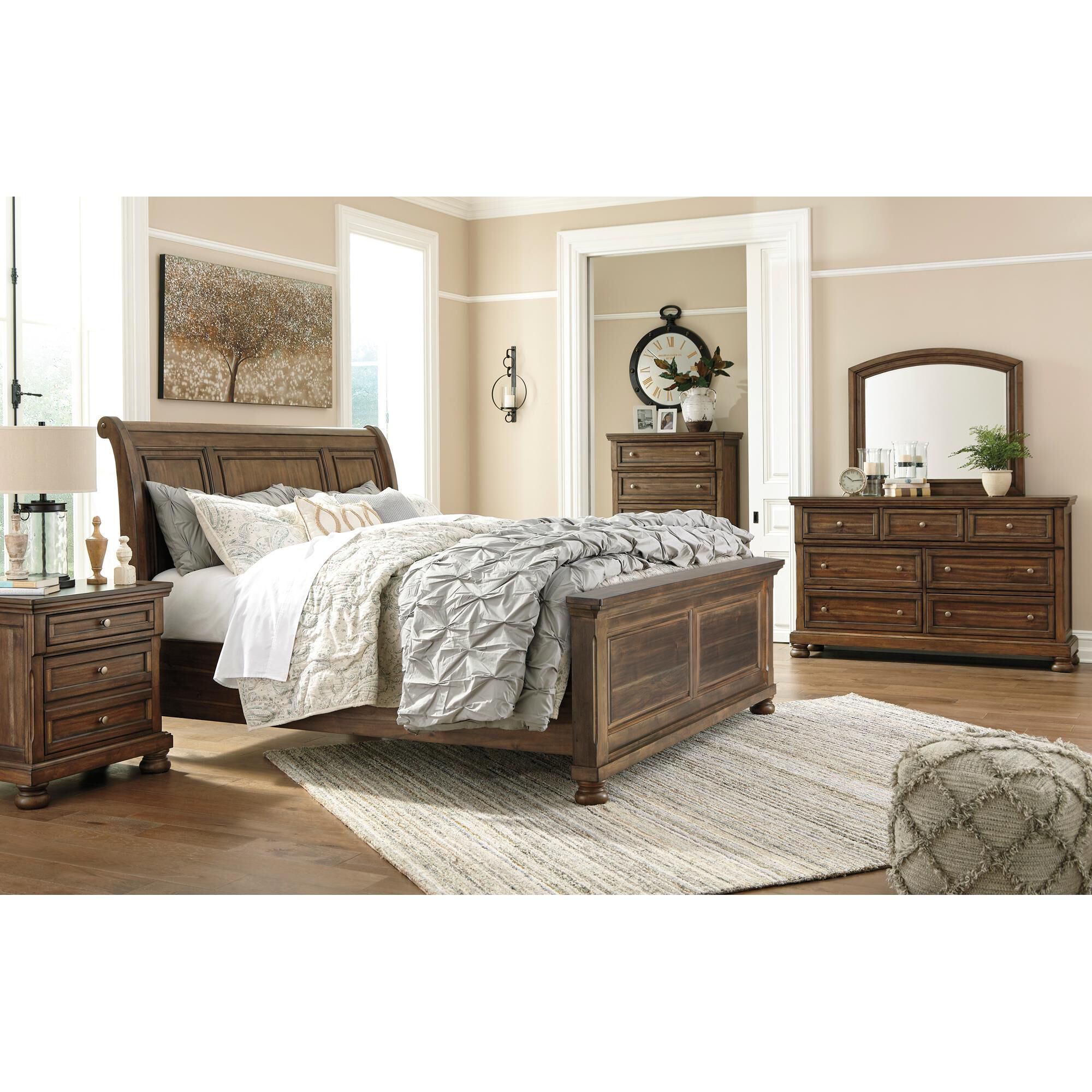 Signature Design by Ashley Flynnter 7 Drawer Dresser in Medium Brown, , large