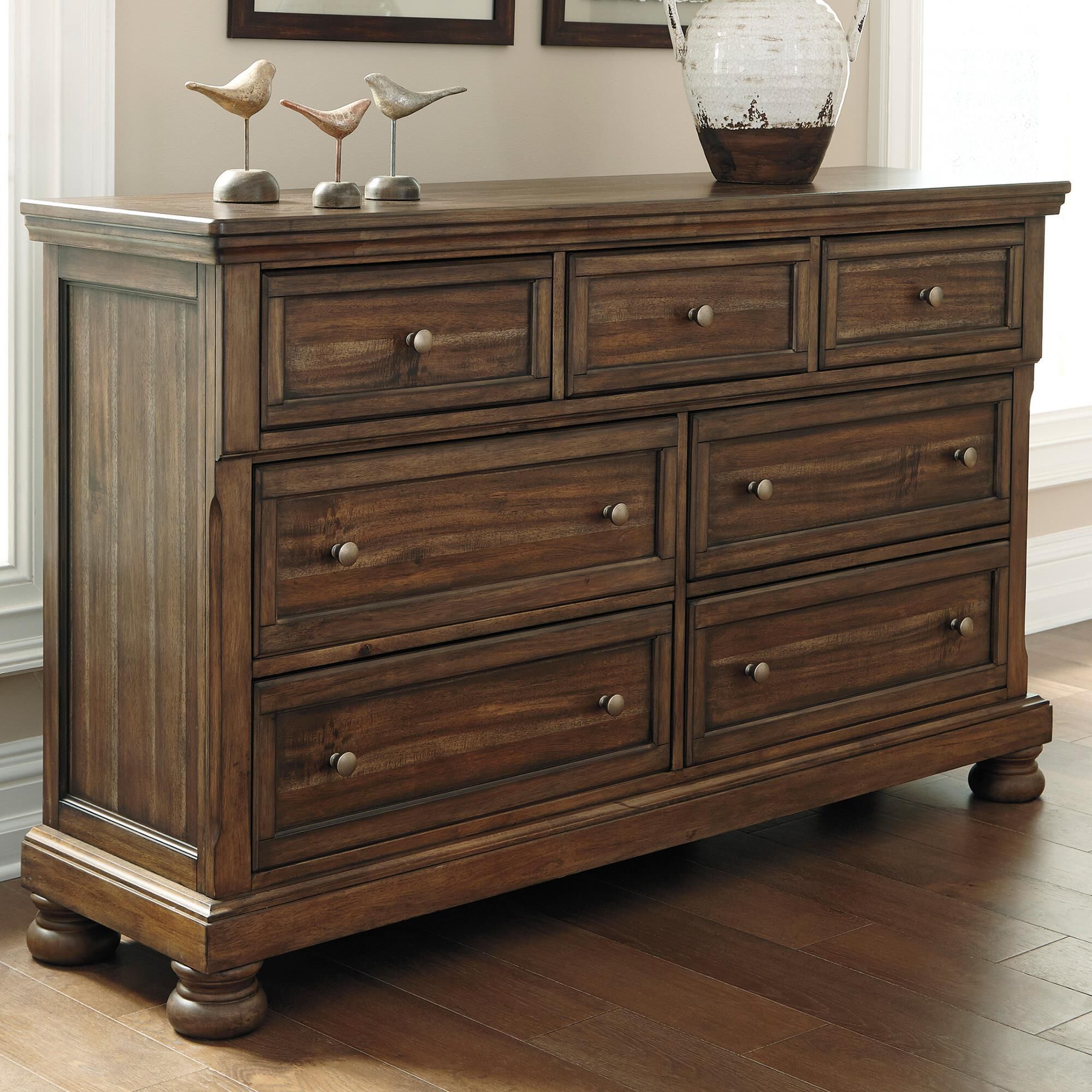 Signature Design by Ashley Flynnter 7 Drawer Dresser in Medium Brown, , large