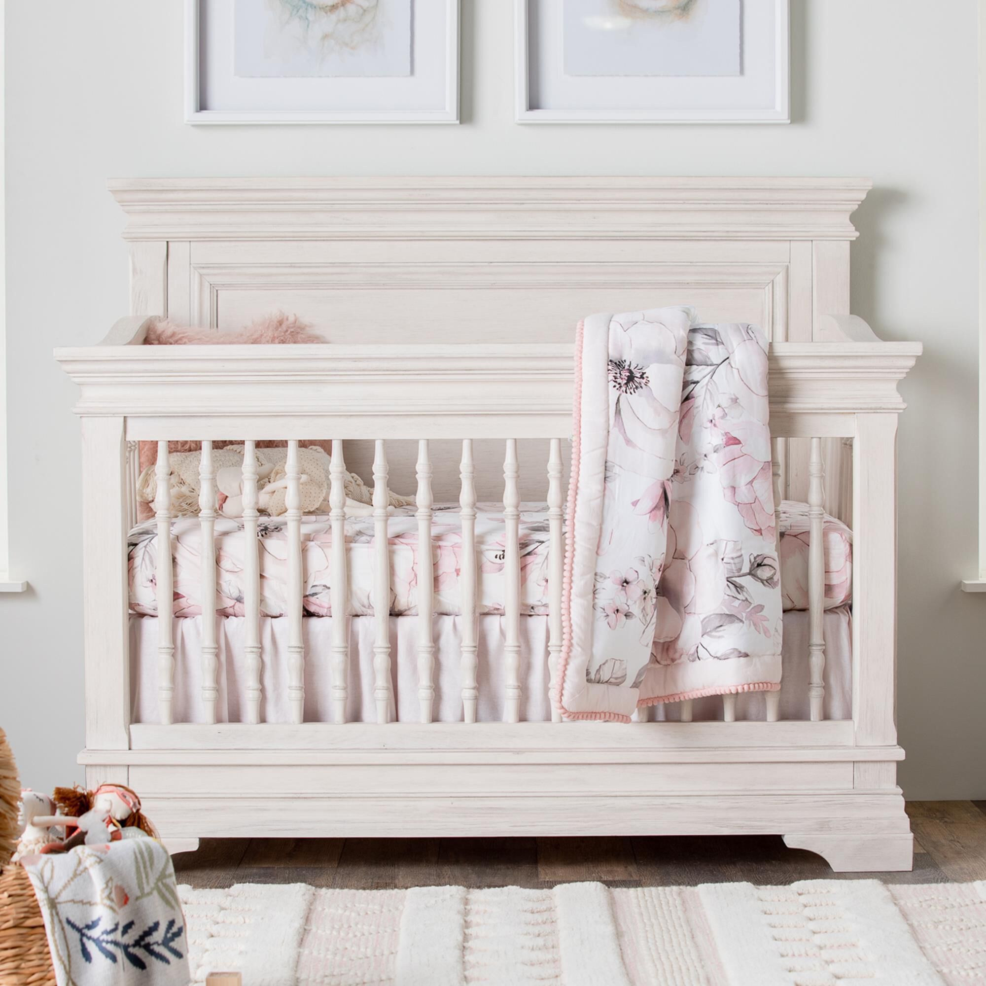 Little Dreamer Olivia 4 in 1 Convertible Crib in Brushed White, , large