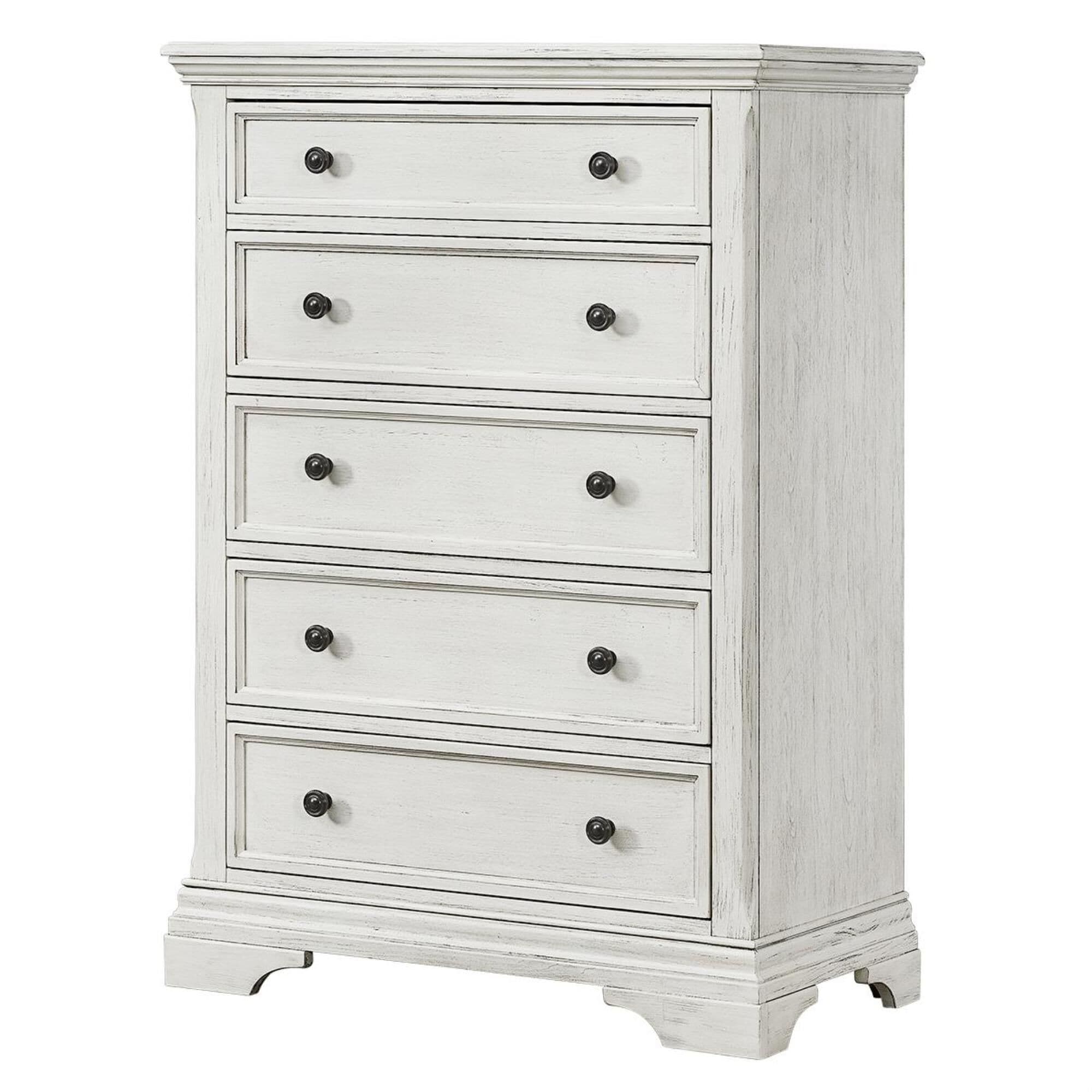 Little Dreamer Olivia 5-Drawer Chest in Brushed White, , large