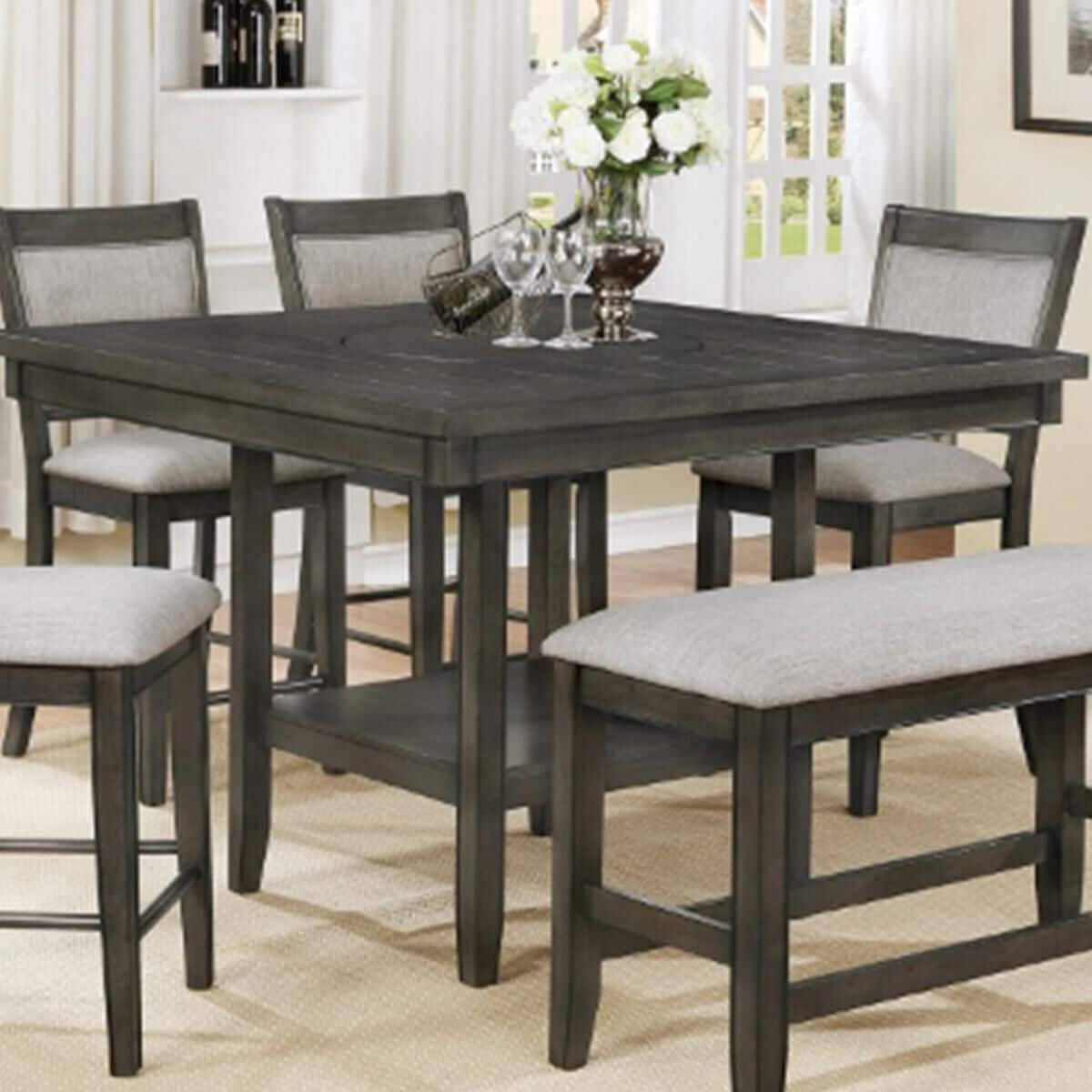 Claremont Fulton Counter Height Dining Table in Gray - Table Only, , large