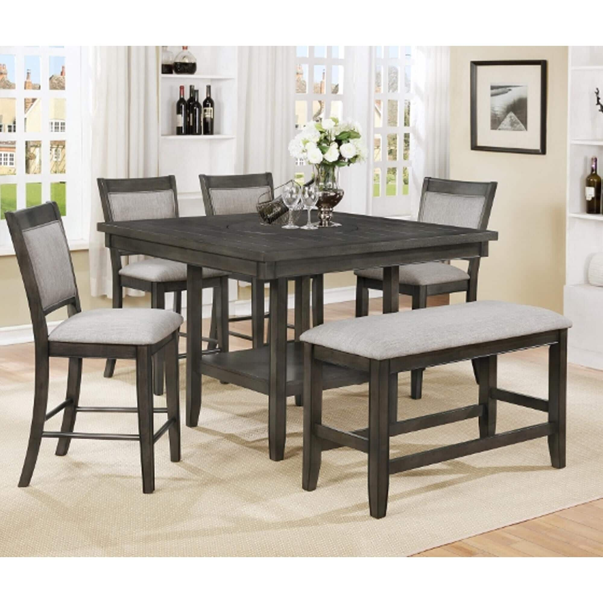 Claremont Fulton 6-Piece Counter Height Dining Set in Grey, , large