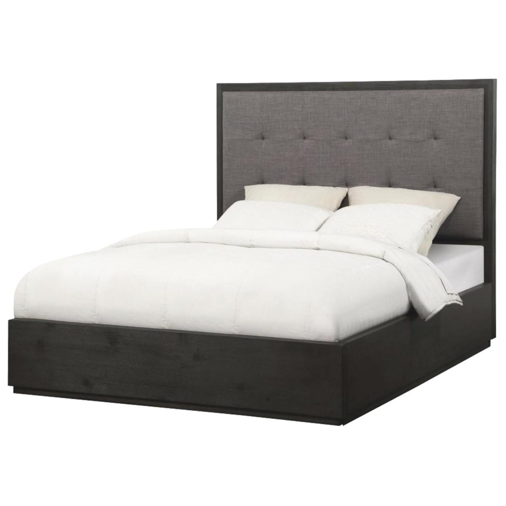 Living Essentials Oxford 4-Piece King Bedroom Set in Basalt Gray, , large