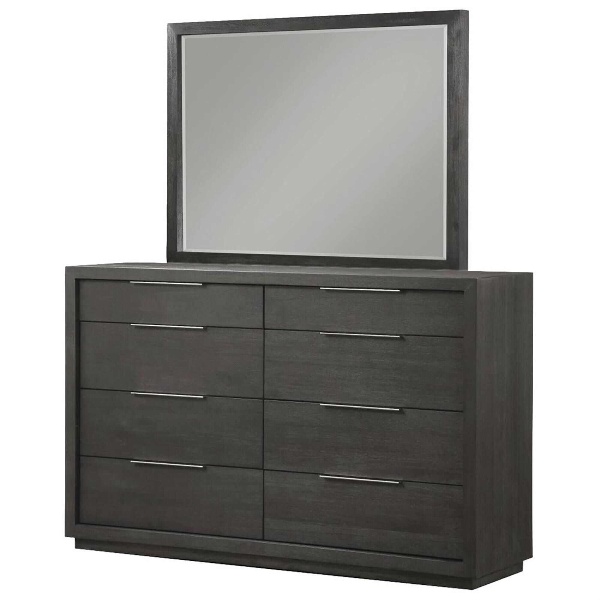 Living Essentials Oxford 4-Piece King Bedroom Set in Basalt Gray, , large