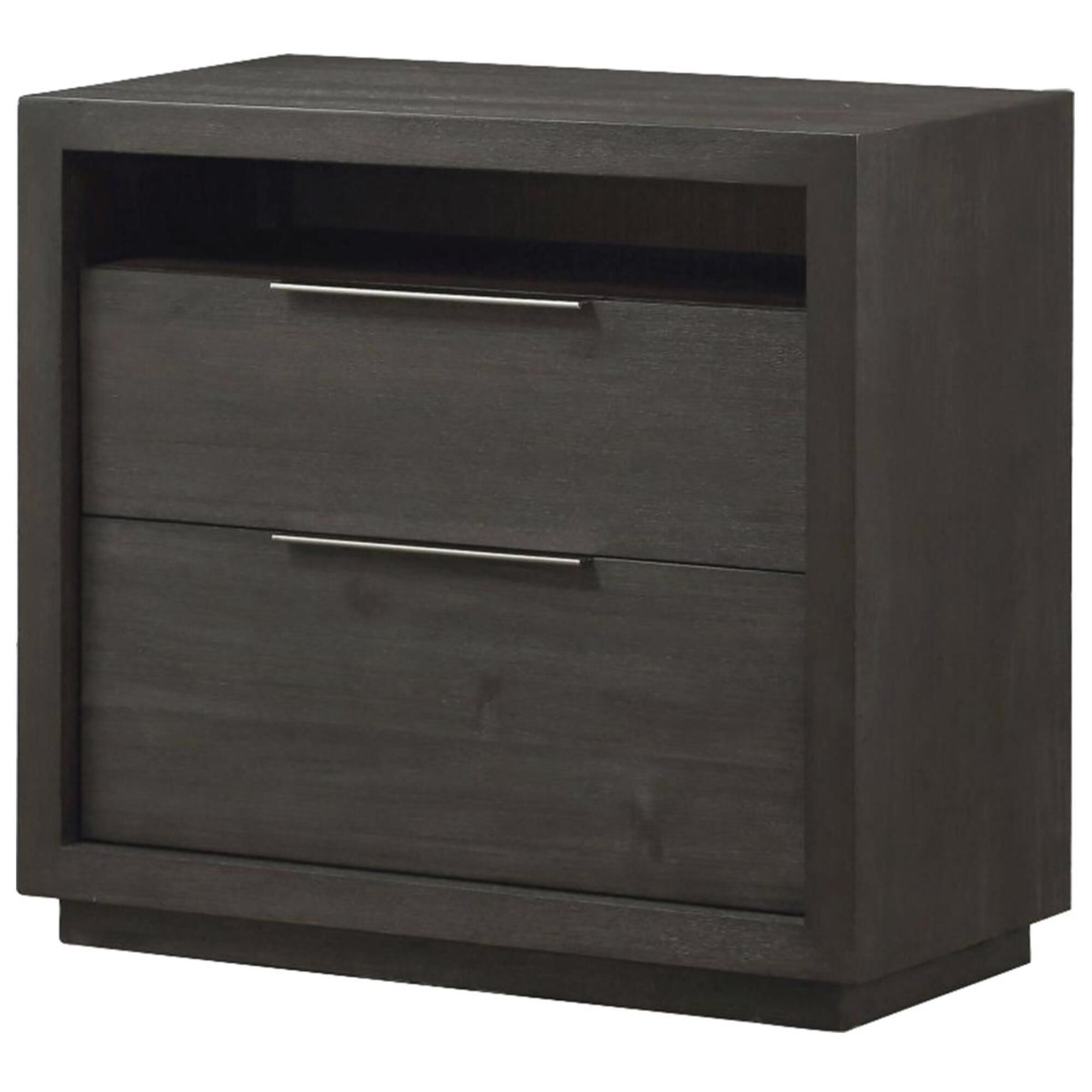 Living Essentials Oxford 4-Piece King Bedroom Set in Basalt Gray, , large