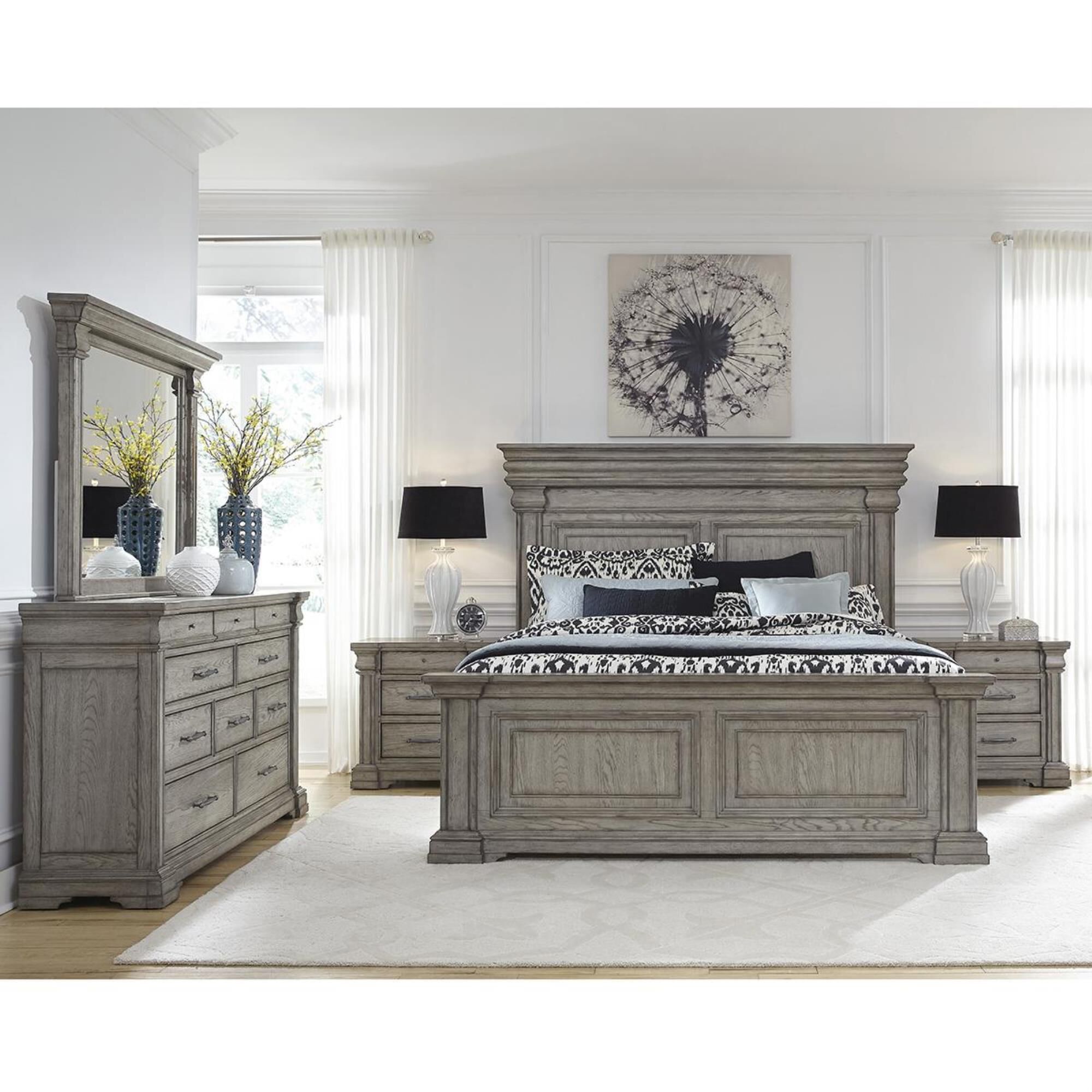 Chapel Hill Madison Ridge 10 Drawer Dresser and Mirror in Bluff Gray, , large