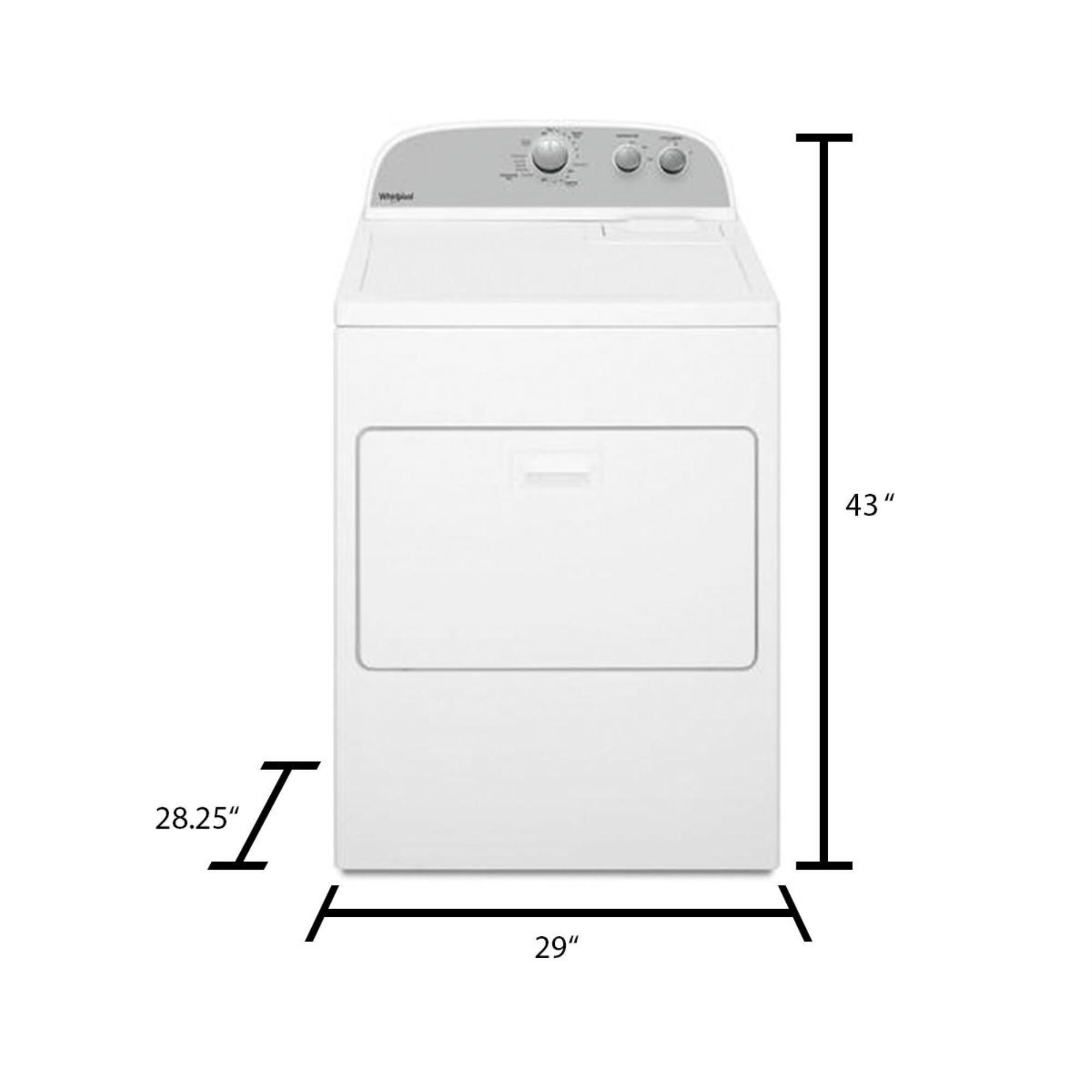 Whirlpool 7 Cu. Ft. Electric Dryer in White, , large
